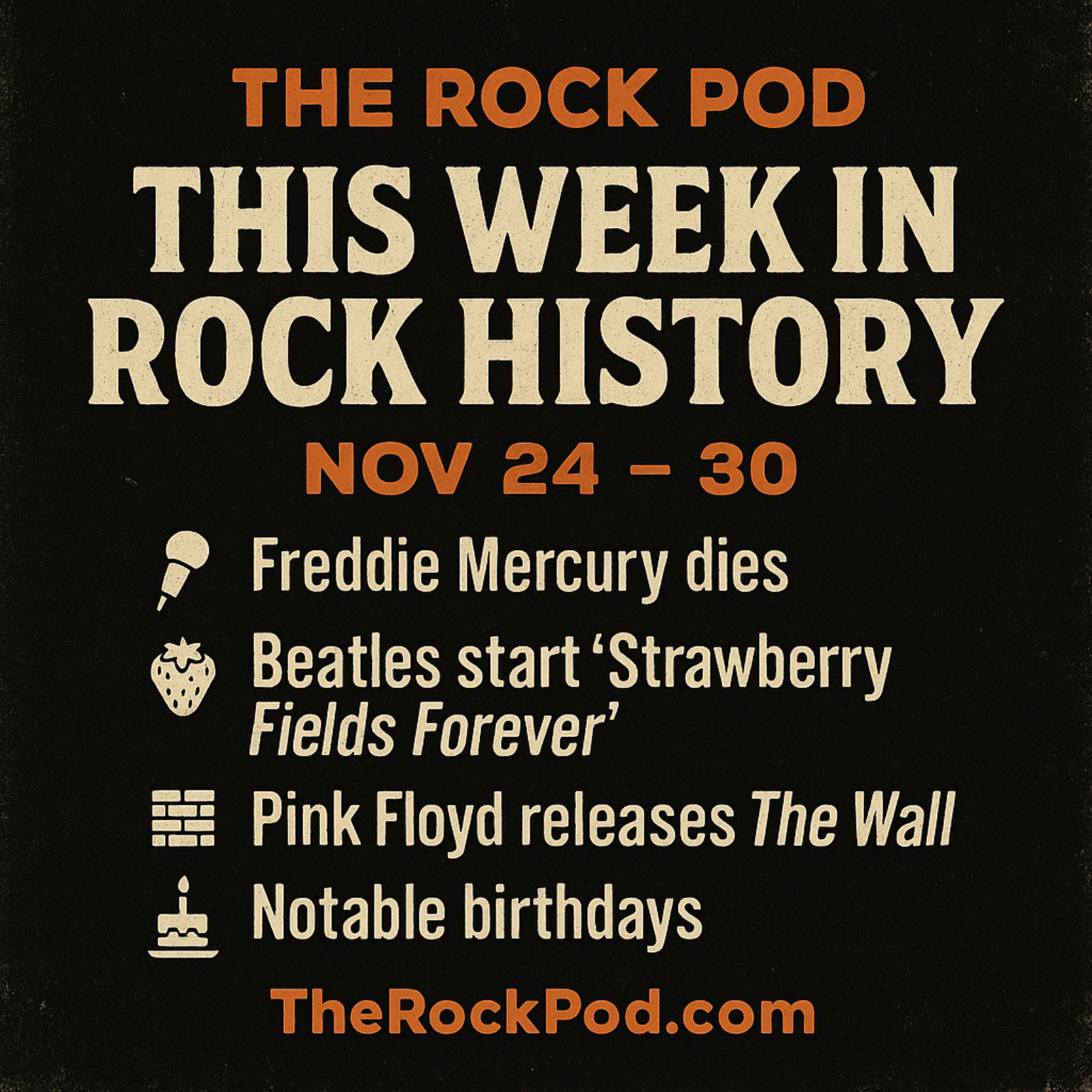 This Week In Rock Music History 11/24-11/30 episode artwork
