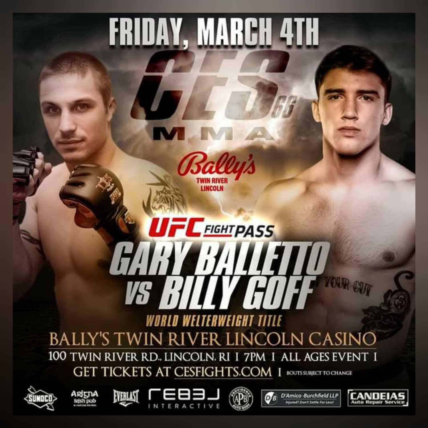 Gary Balletto Jr "Batman" (7-2) Talks CES 66 World Welterweight Title Fight episode artwork