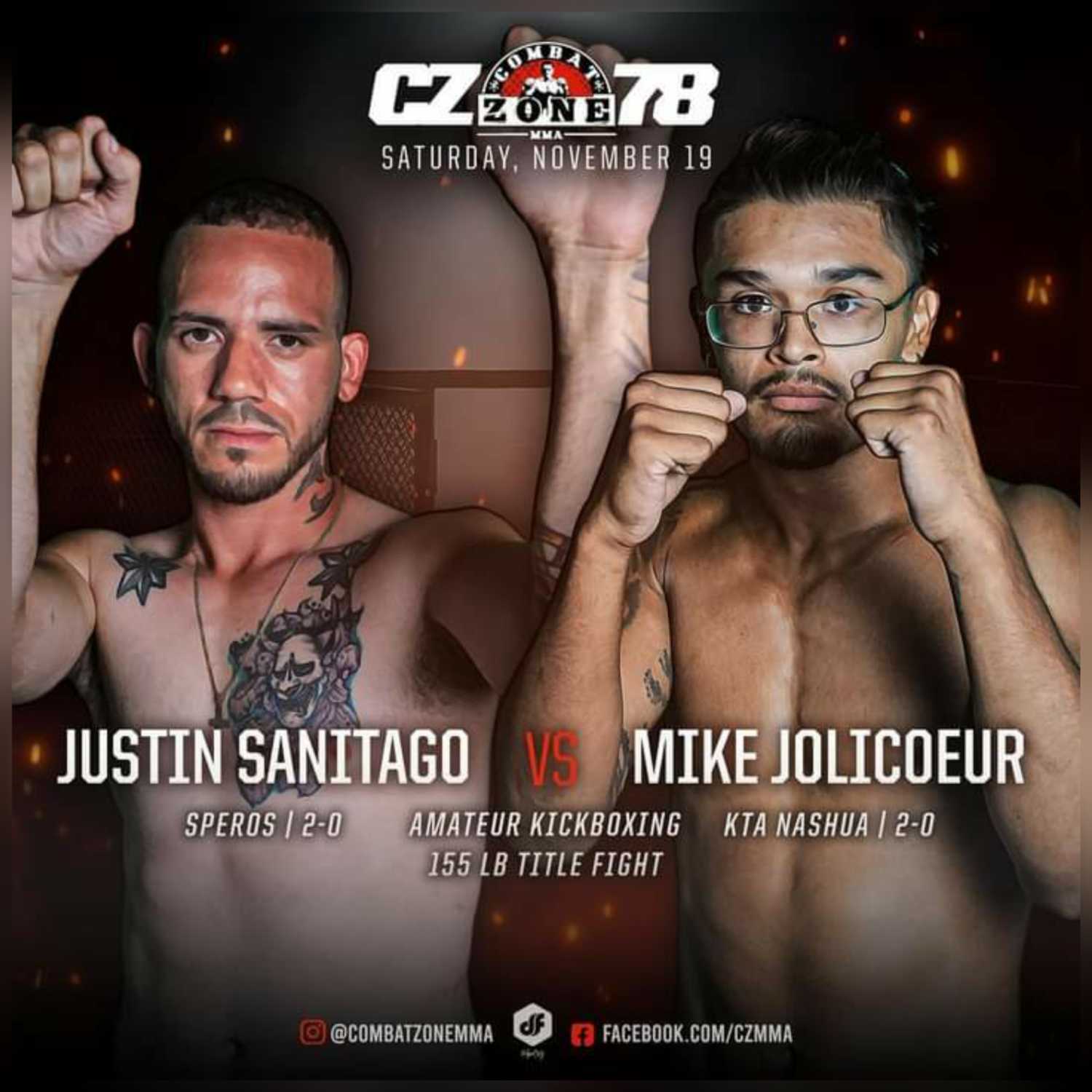Mike Jolicoeur (2-0 Am Kickboxing) talks Combat Zone 78 amateur kickboxing title fight episode artwork
