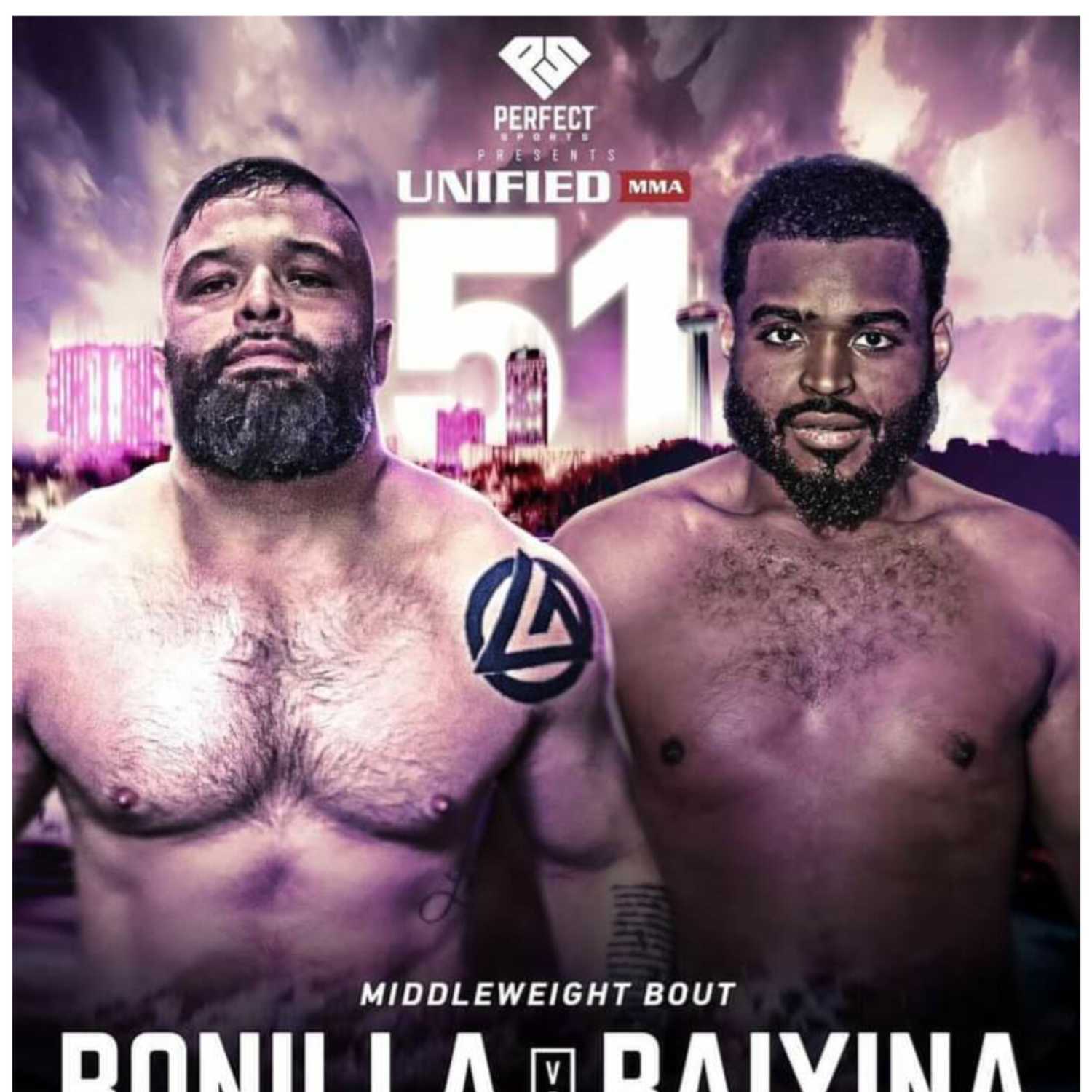 Mus'Aib Baiyina (1-2 Pro MMA Middleweight) is looking for another finish on June 23rd at Unified MMA 51 episode artwork