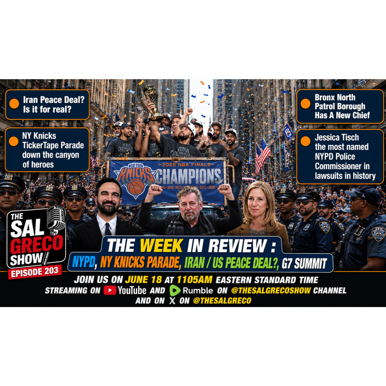 Week In Review : NYPD. Knicks Parade, G7 summit, etc | Episode 203 episode artwork