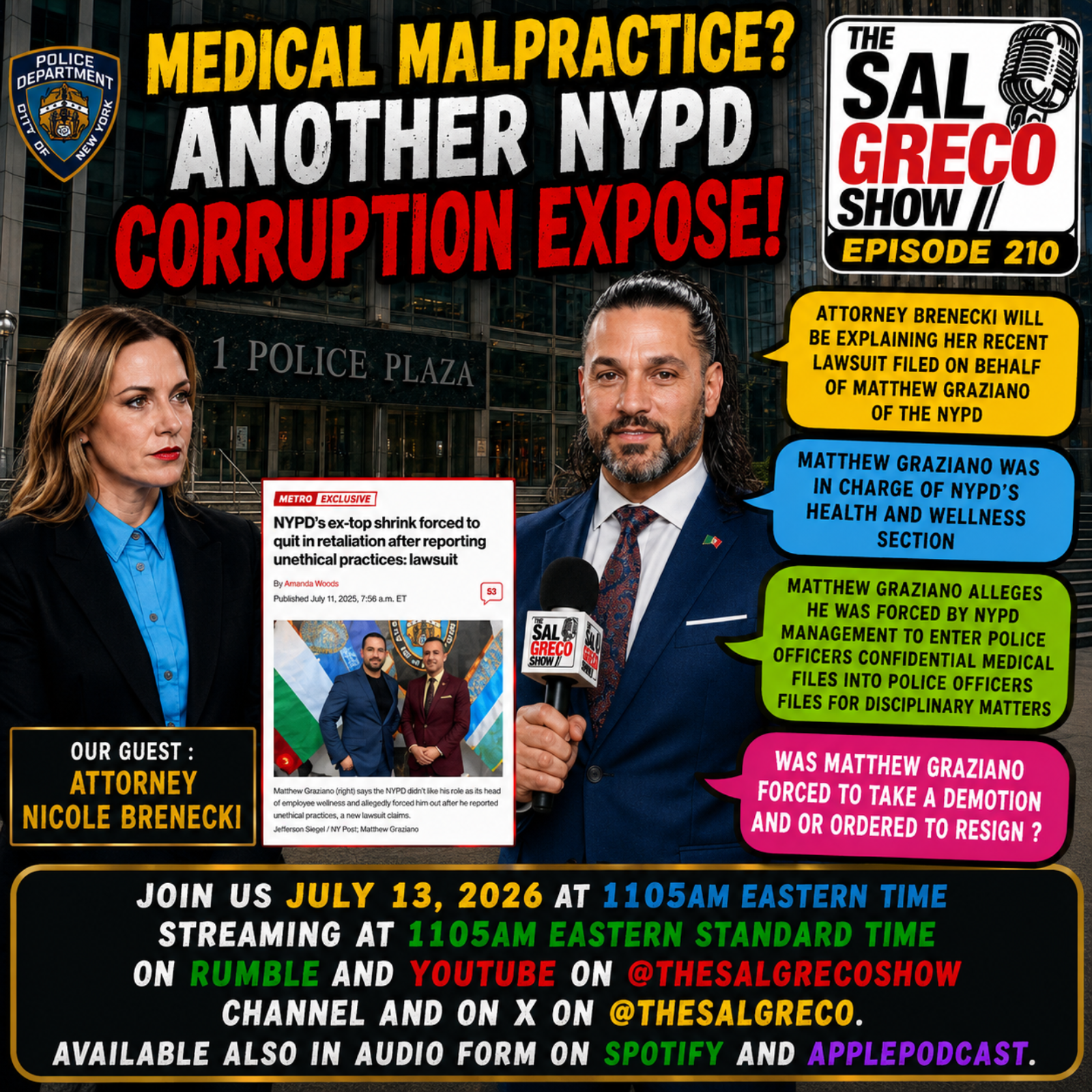 Medical Malpractice? Another NYPD Corruption Expose! | Episode 210 episode artwork