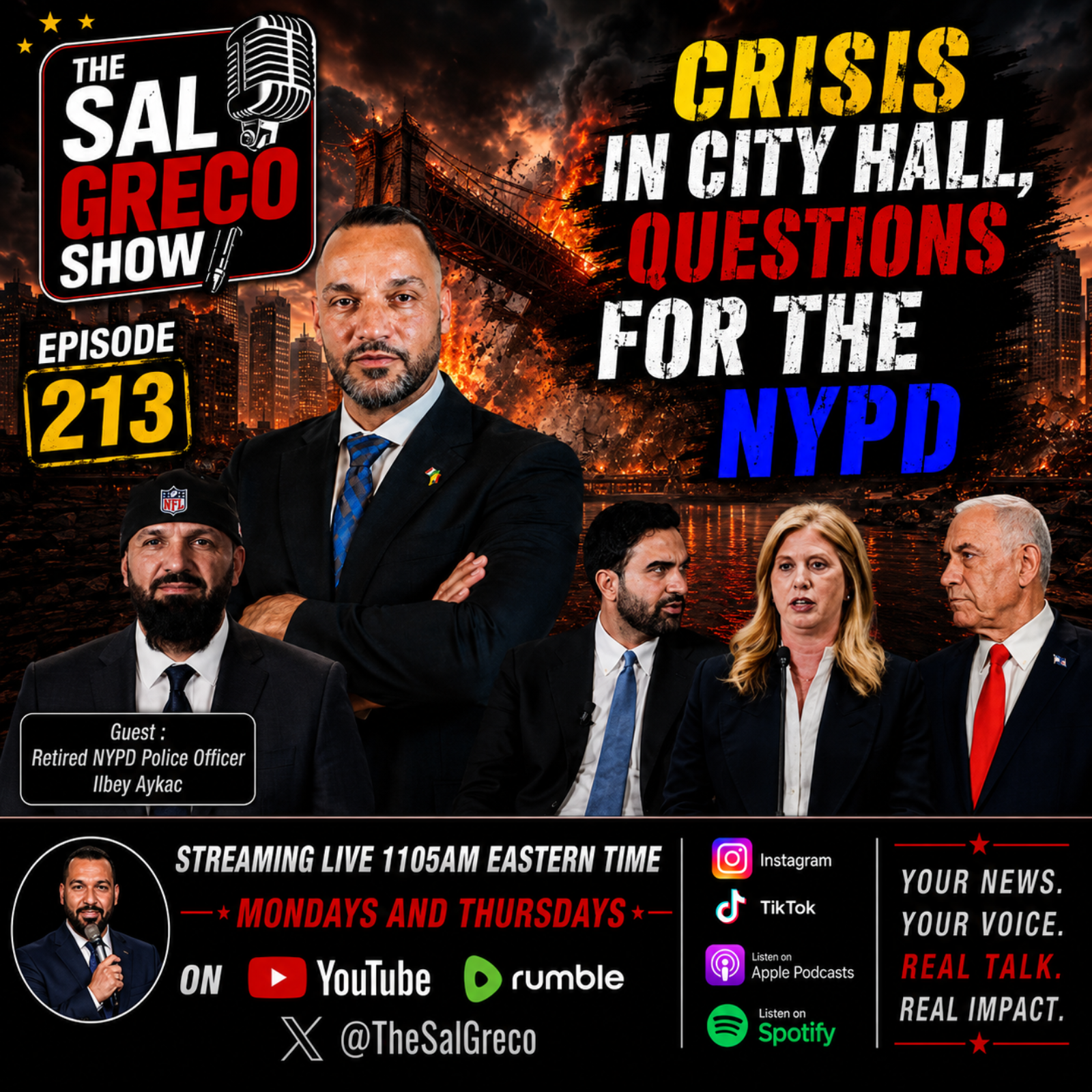 CRISIS IN CITY HALL, QUESTIONS FOR THE NYPD | Ep. 213 episode artwork