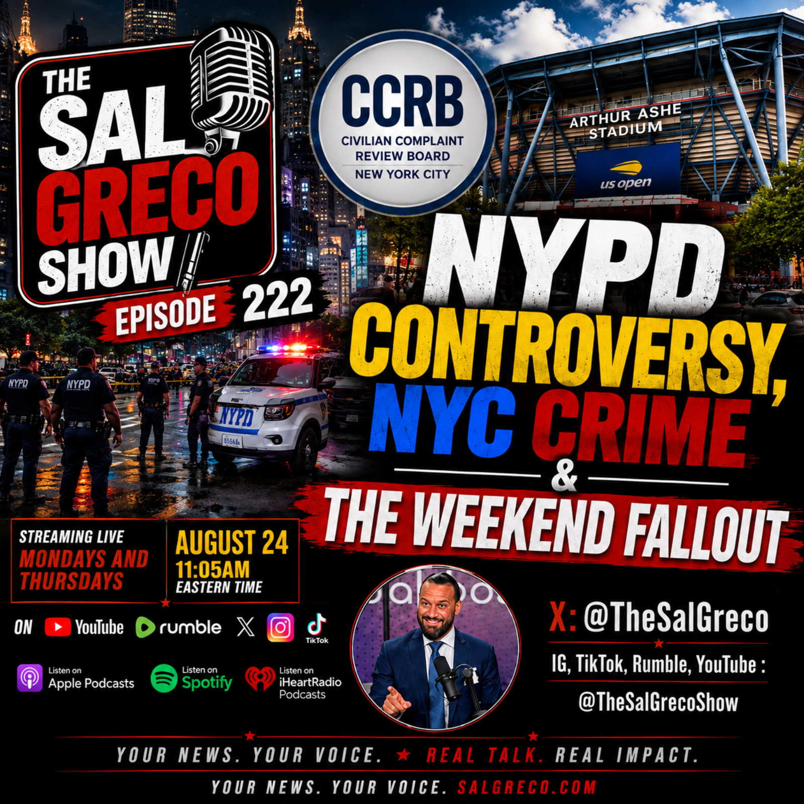 NYPD CONTROVERSY, NYC CRIME & THE WEEKEND FALLOUT | EPISODE 222 episode artwork