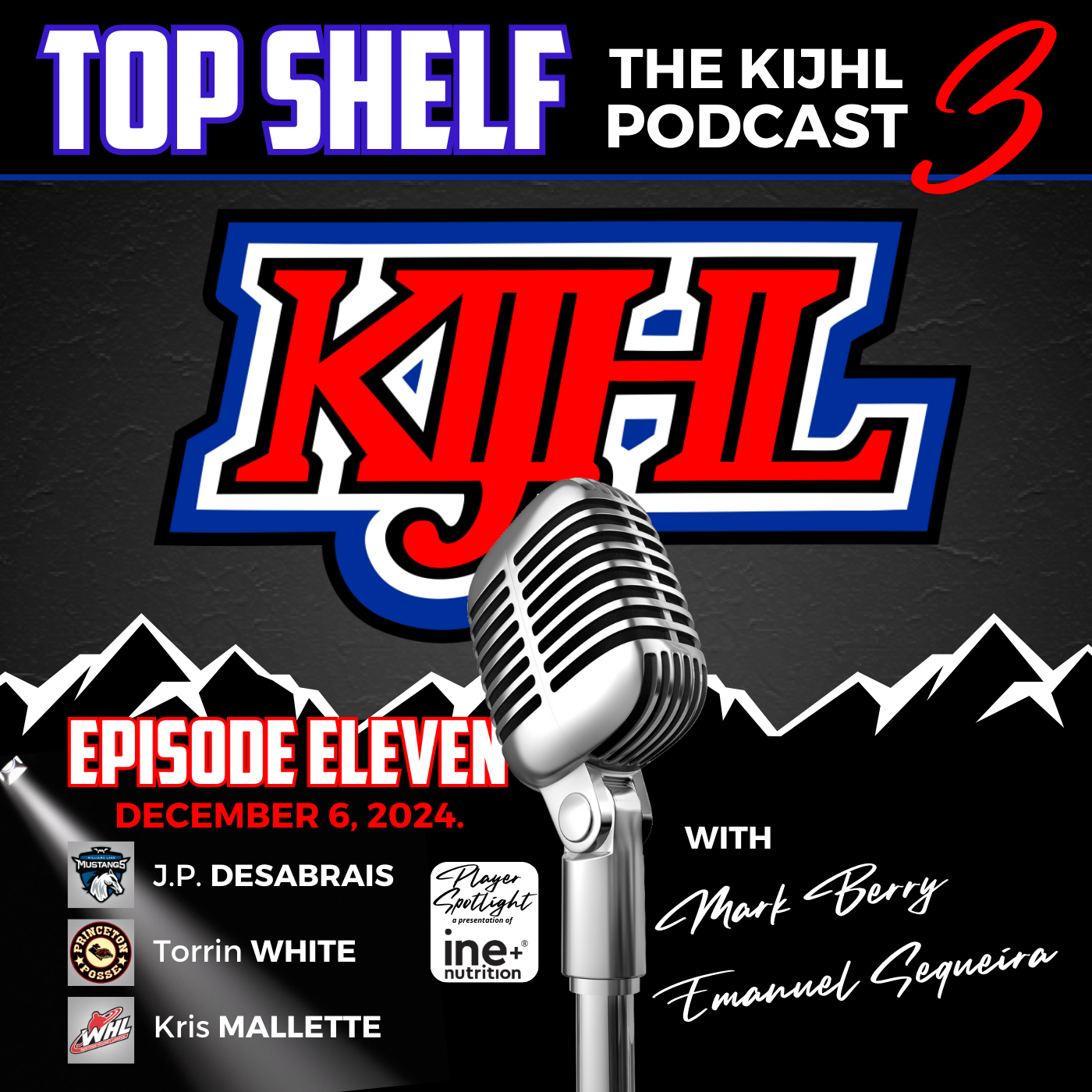 Top Shelf: The KIJHL Podcast - S3 E11 - December 6 - Desabrais - White - Mallette