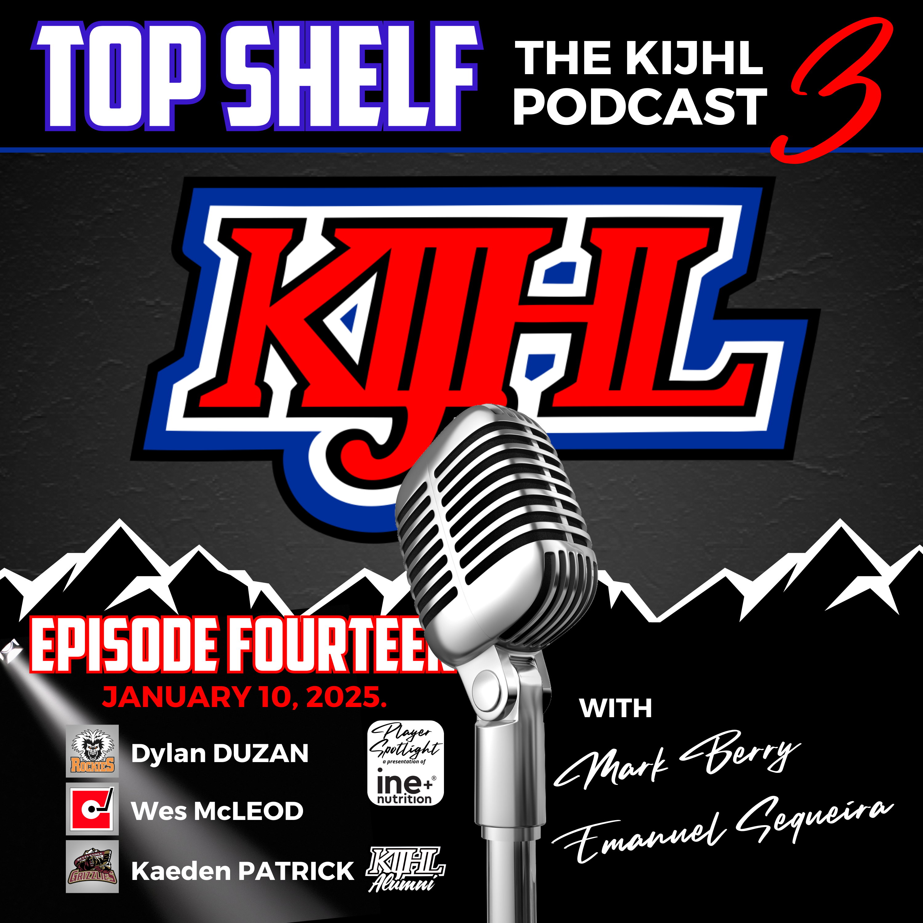 Top Shelf: The KIJHL Podcast - S3 E14 - January 10 - Duzan - Patrick - McLeod