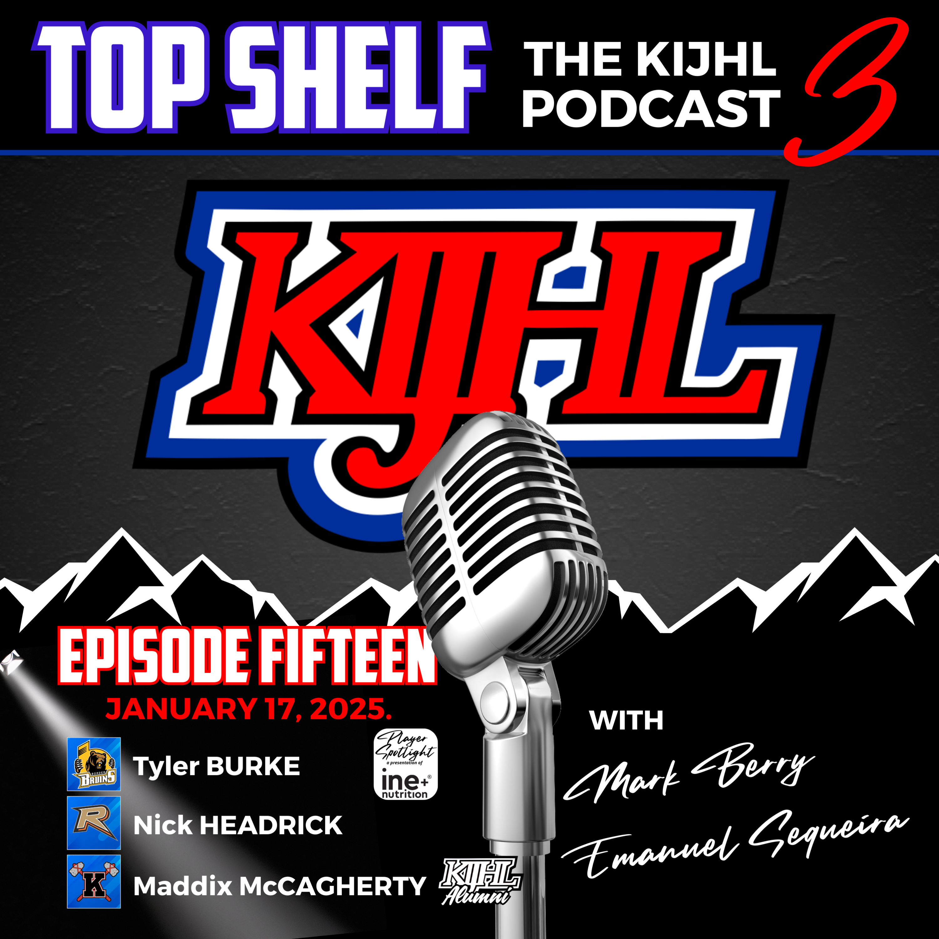 Top Shelf: The KIJHL Podcast - S3 E15 - January 17 - Burke - McCagherty - Headrick