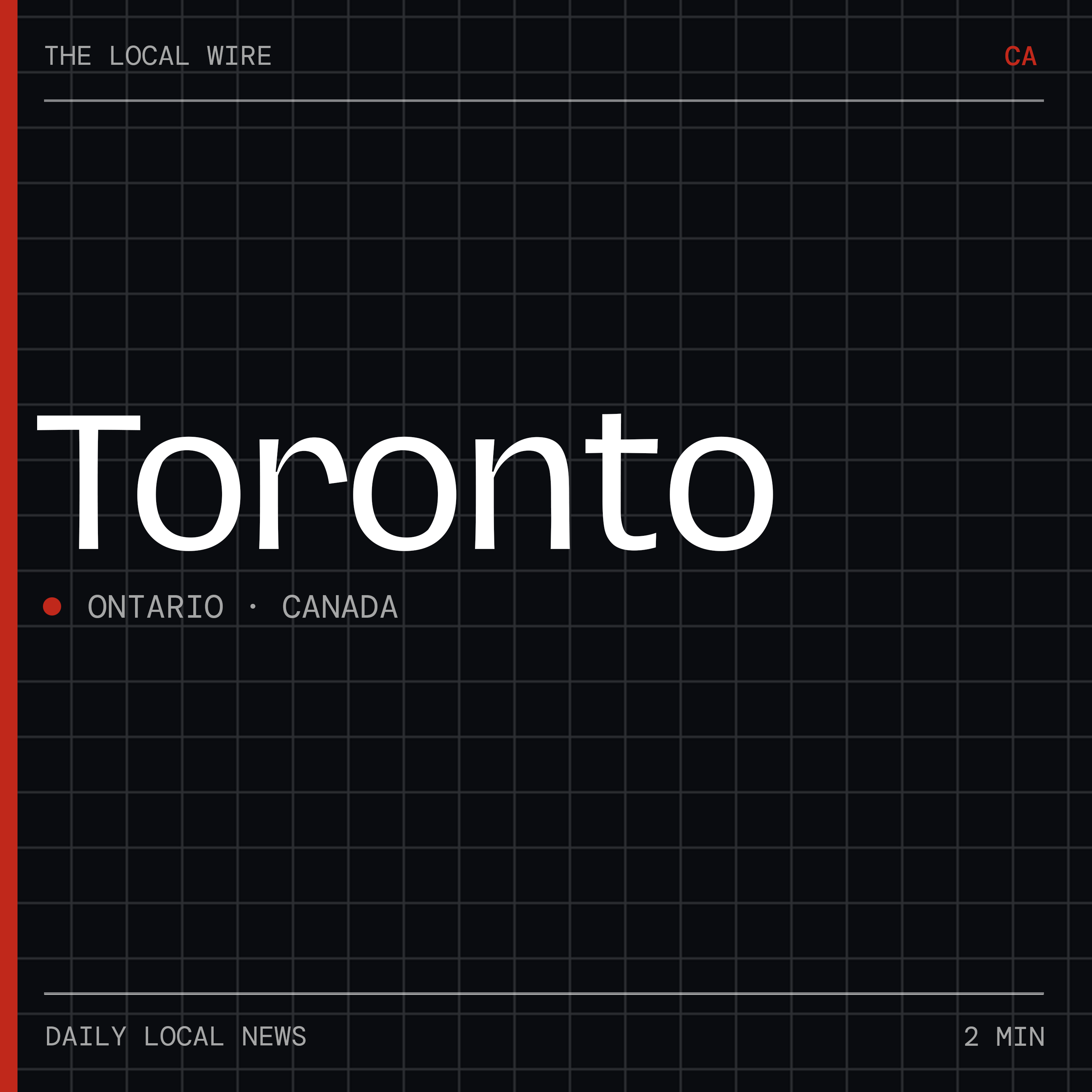 Toronto News Today | 2 Min | The Local Wire podcast artwork