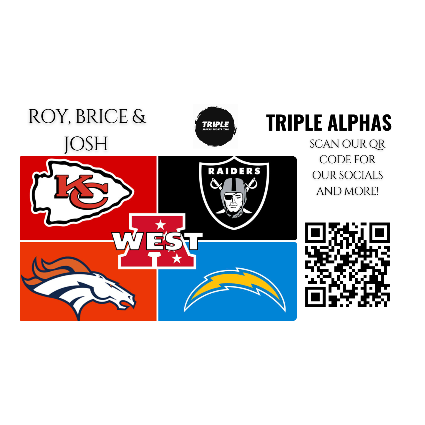 AFC WEST Preview! And MLB All Star content. Link in Bio!
