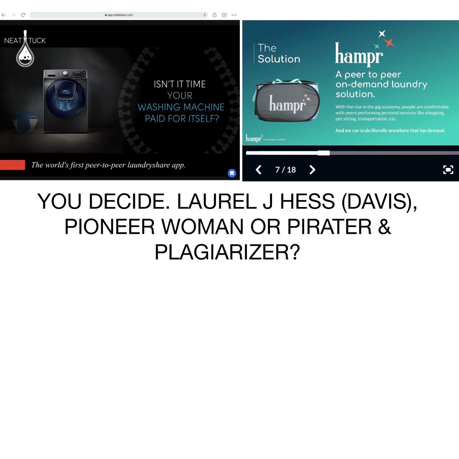 Laurel Hess Investigation. Hampr Laundry Review. Revelation of Hacking, Pirating, Plagiarism & Impersonating? Laurel Hess Investigation. Hampr Laundry Review. Revelation of Hacking, Pirating, Plagiarism & Impersonating?