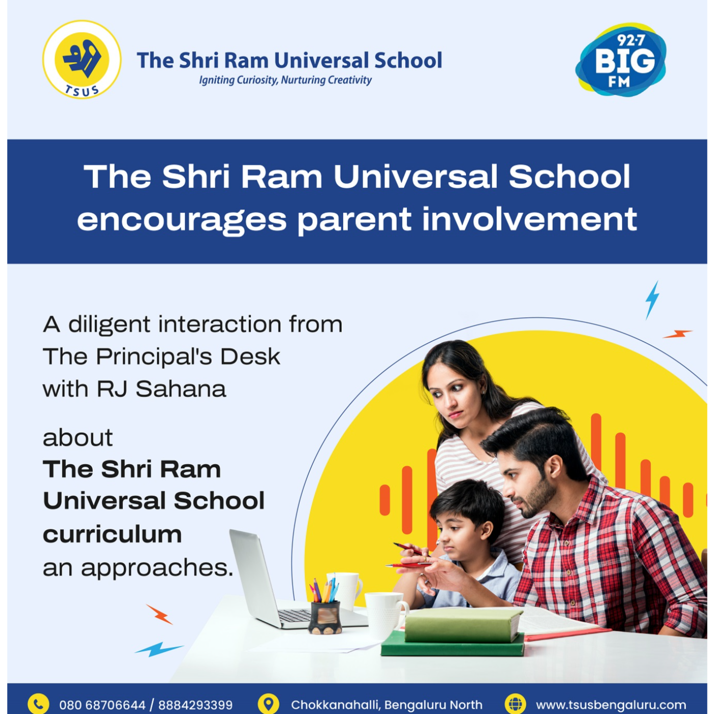 The Shri Ram Universal School encourages parent Involvement