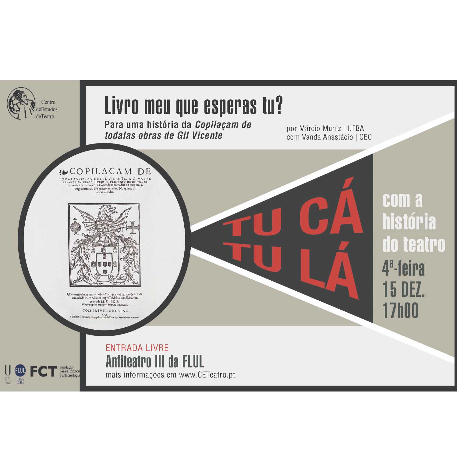 Tu cá tu lá com a história do teatro