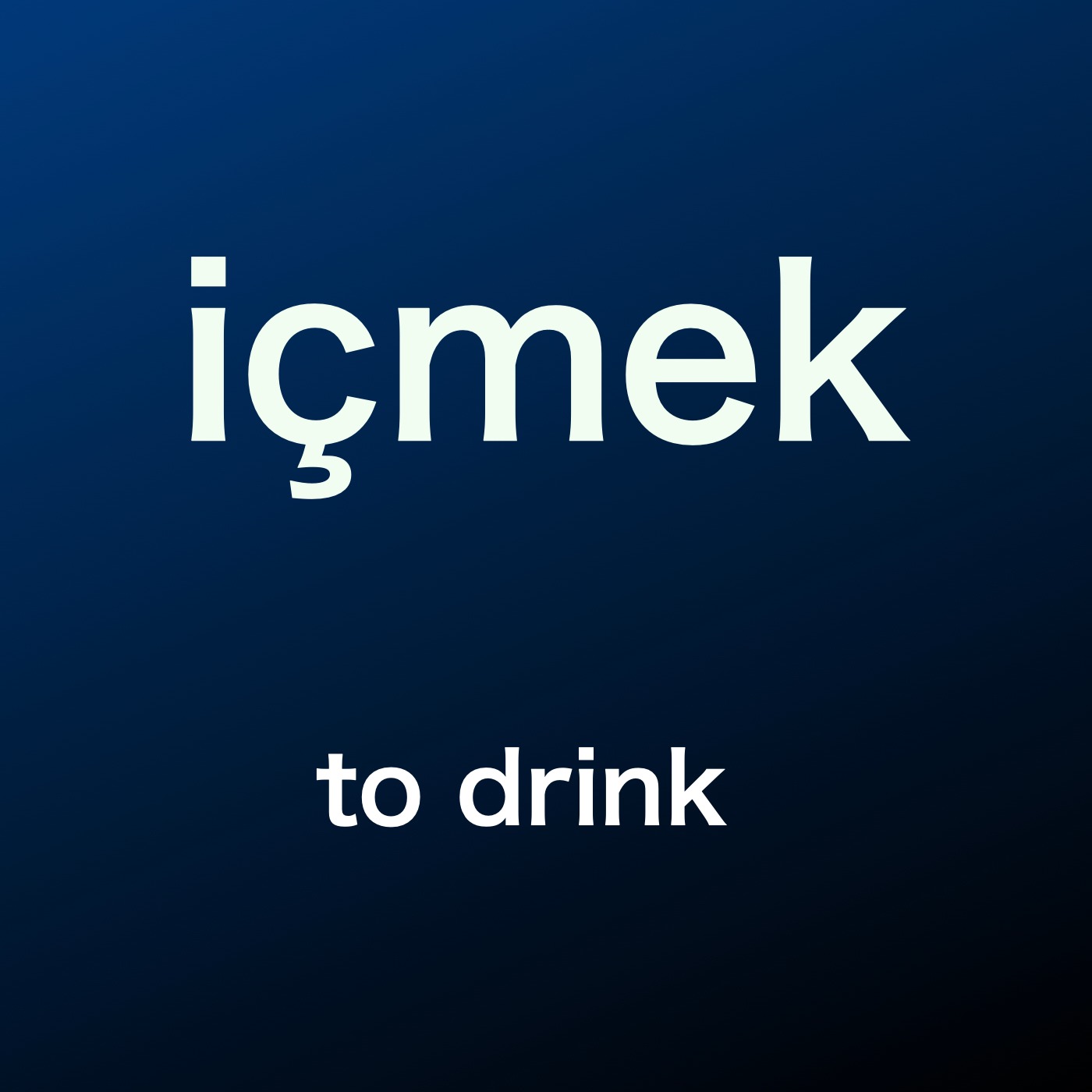 “to drink” in Turkish episode artwork
