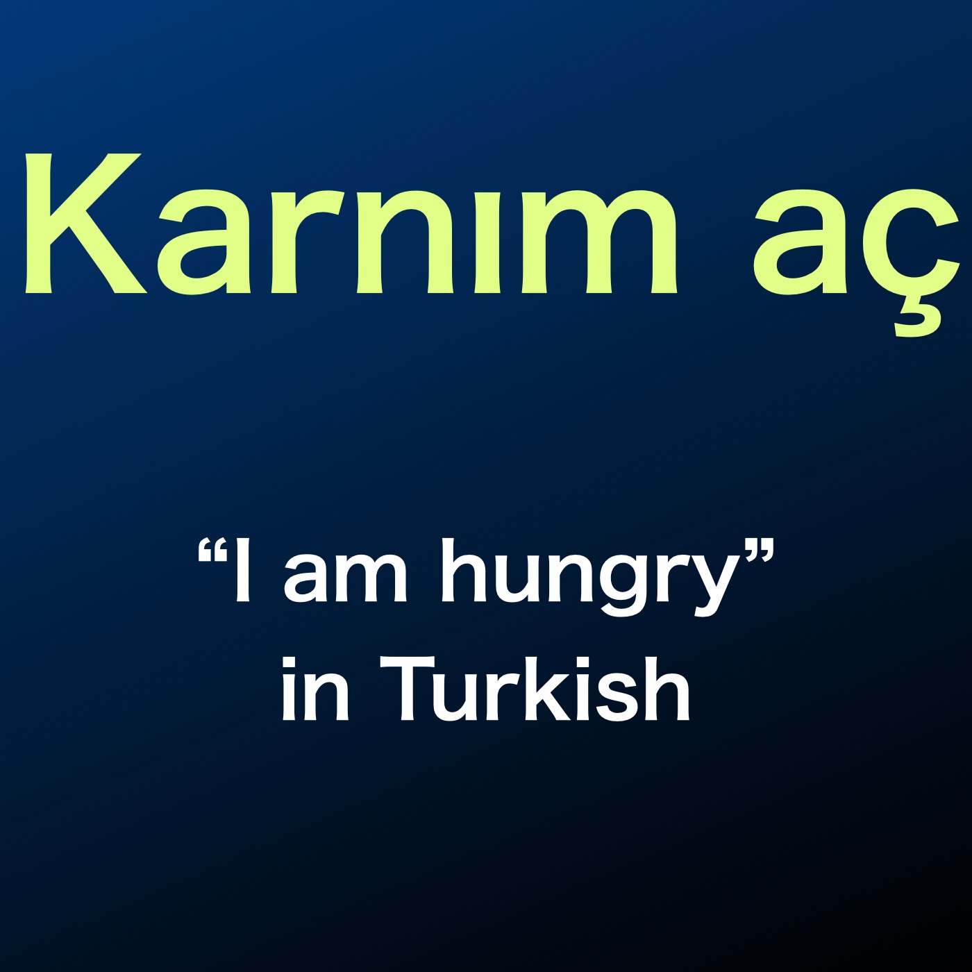 How to say "I am hungry" in Turkish episode artwork