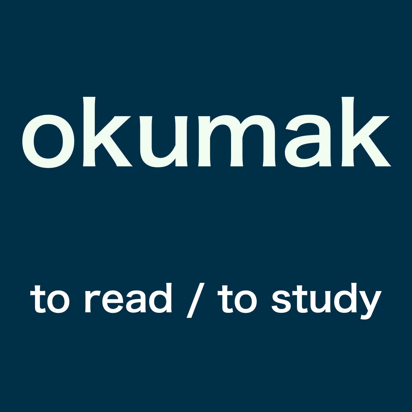 Turkish Verbs :  “to read / to study ” episode artwork