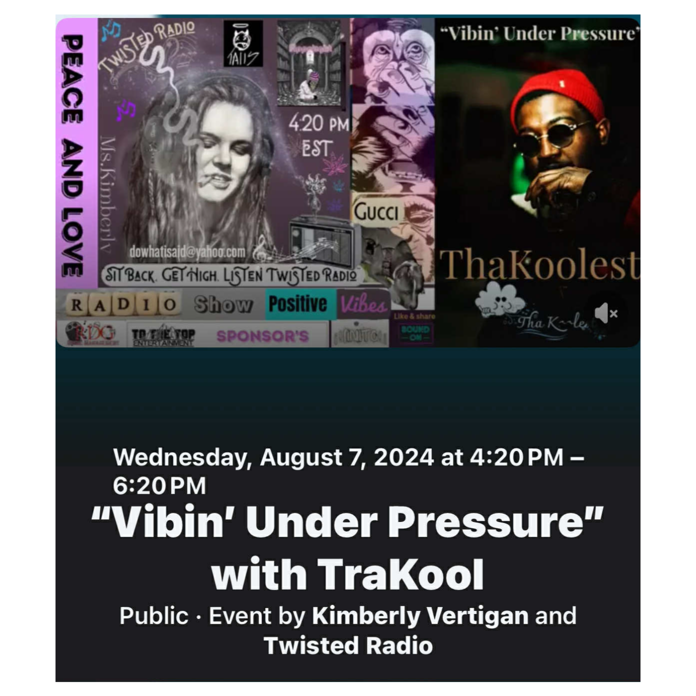 “Vibin’ Under Pressure”/ TraKool Sit Back, Get High, Listen Twisted Radio August 7th 2024