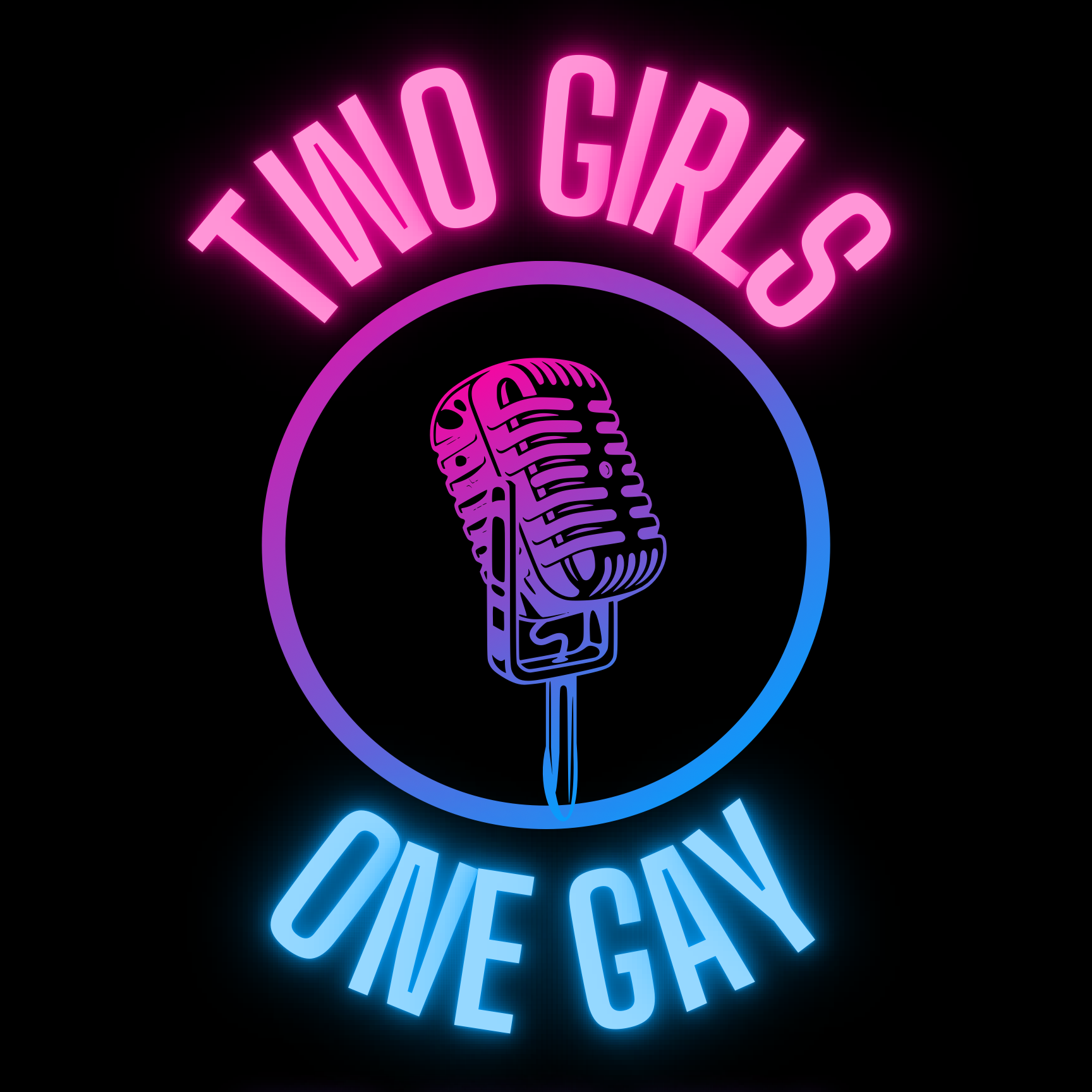 Two Girls, One Gay podcast artwork