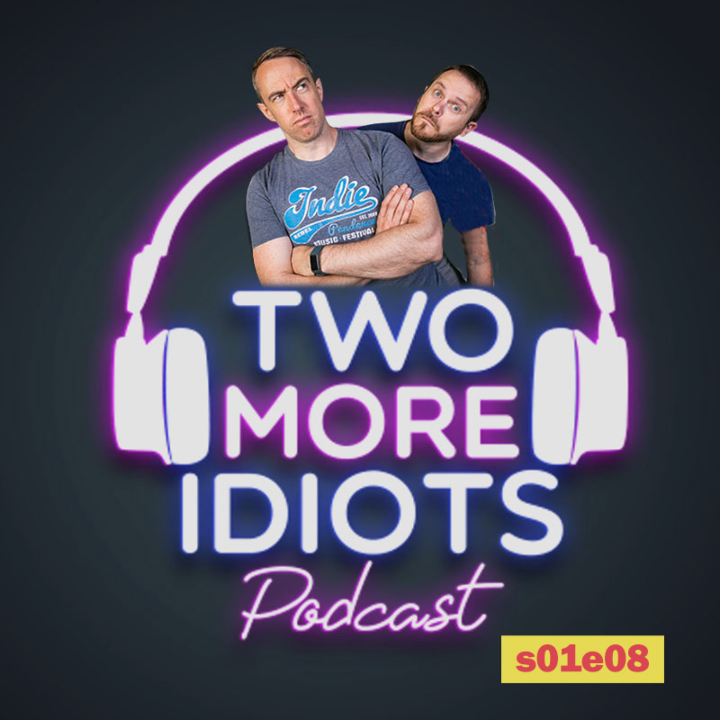 "Idiots, half pints, pizza and temu" episode artwork