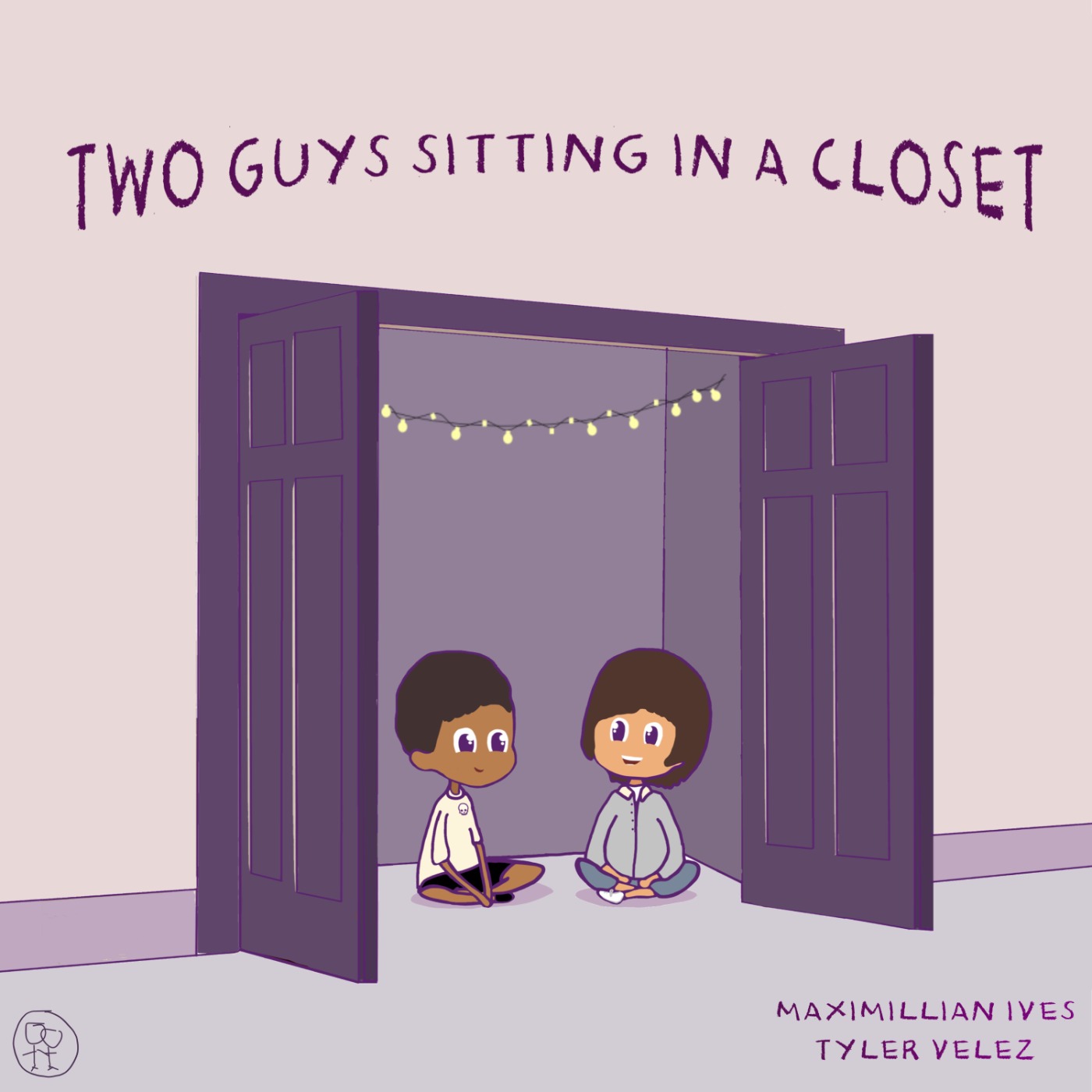 Two Guys Sitting in a Closet