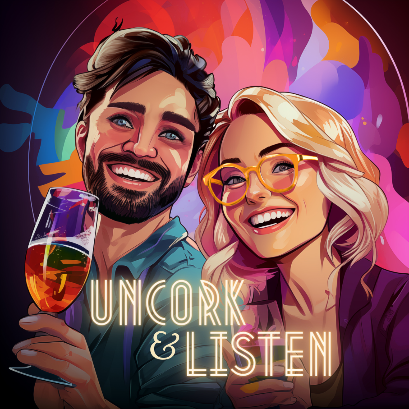 Uncork & Listen podcast artwork