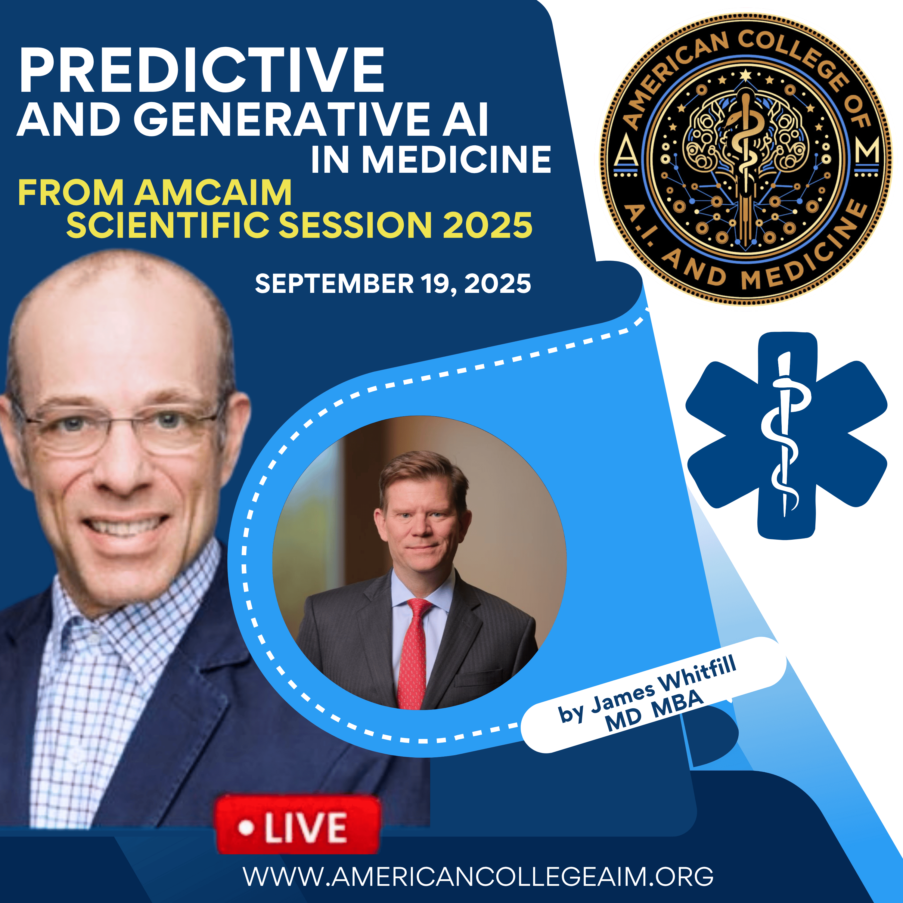 Predictive and Generative Ai in Medicine with Dr James Whitfill Live from AMCAIM 2025 episode artwork