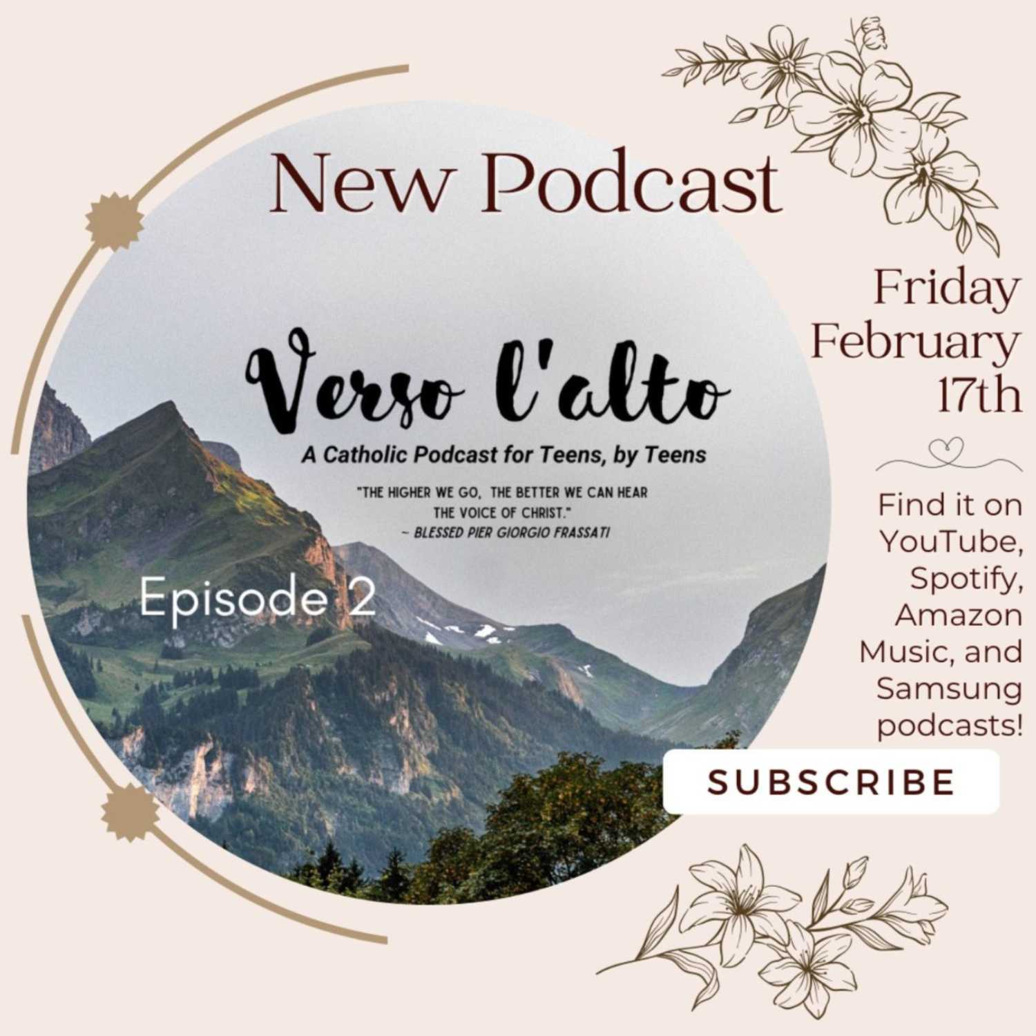 Verso l\'alto Podcast: A Catholic Podcast for Teens, by Teens