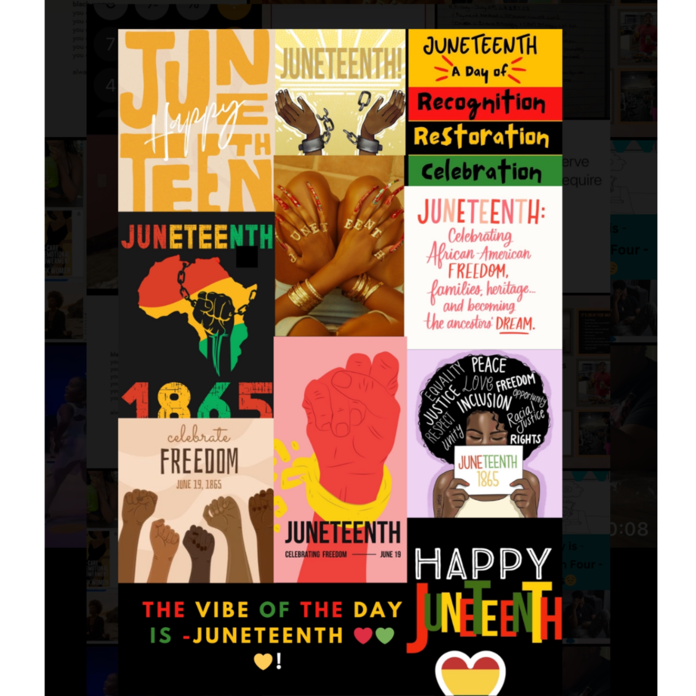 Vibe of the day - Juneteenth ❤️💚💛!