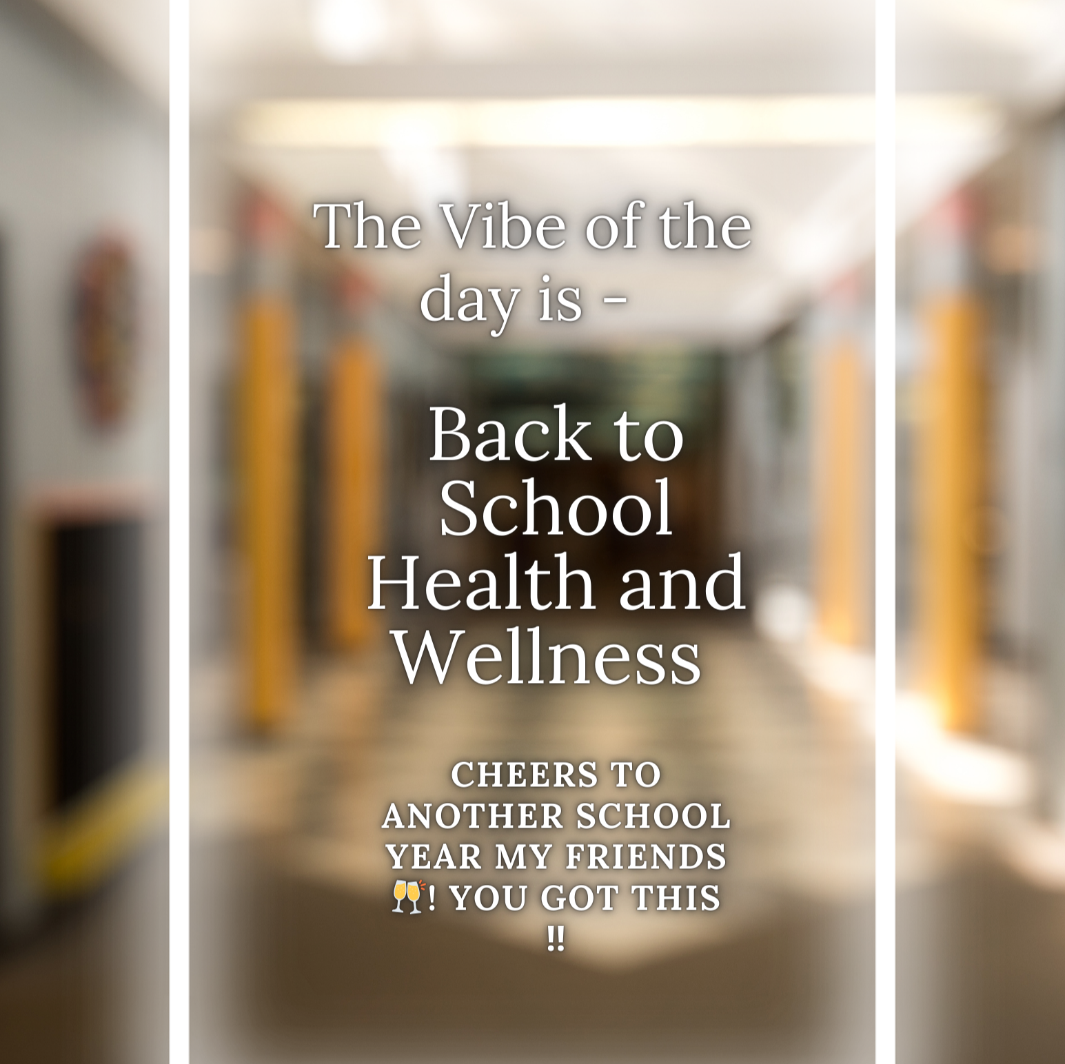 Vibe of the day - Back to School Health and Wellness📚!