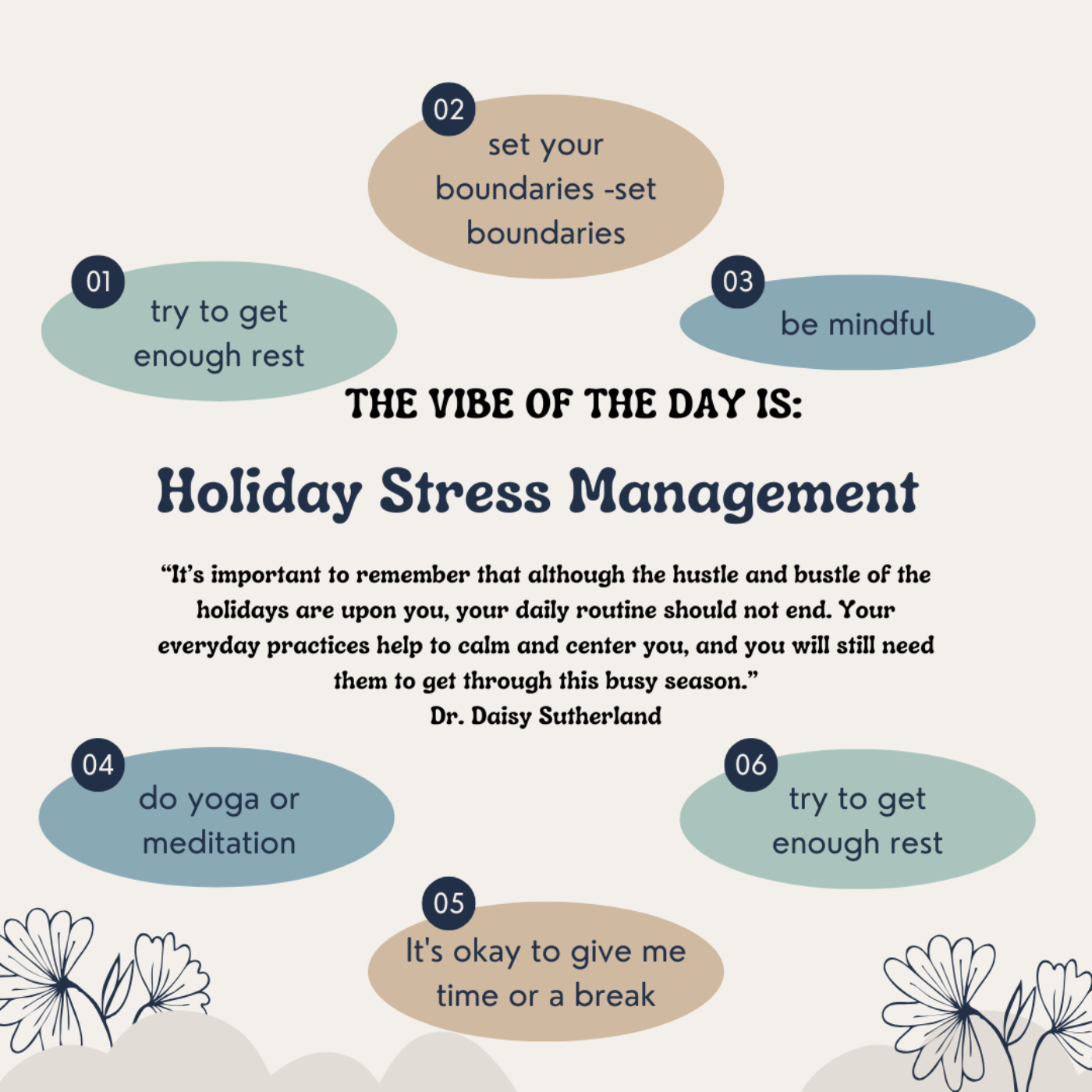 Vibe of the day - Holiday Stress Management 