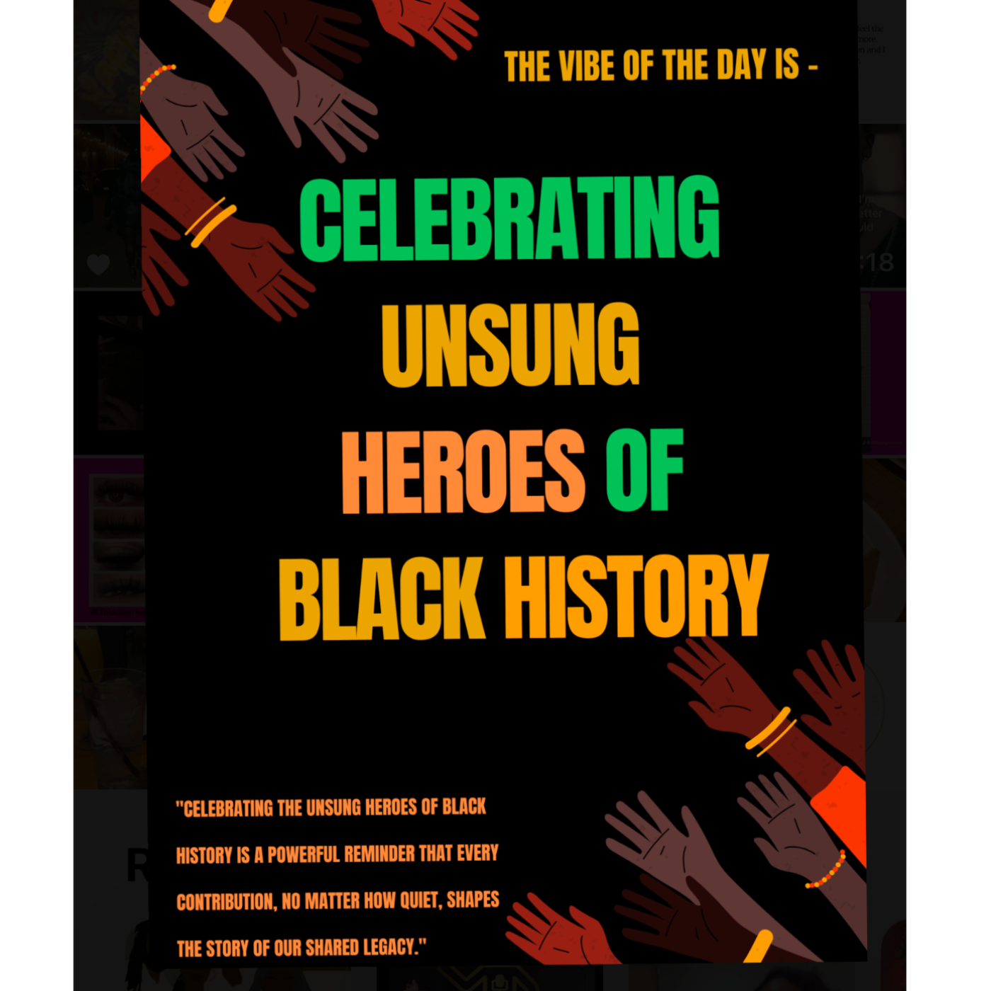 Vibe of the day -  Celebrating Unsung Heroes of Black History