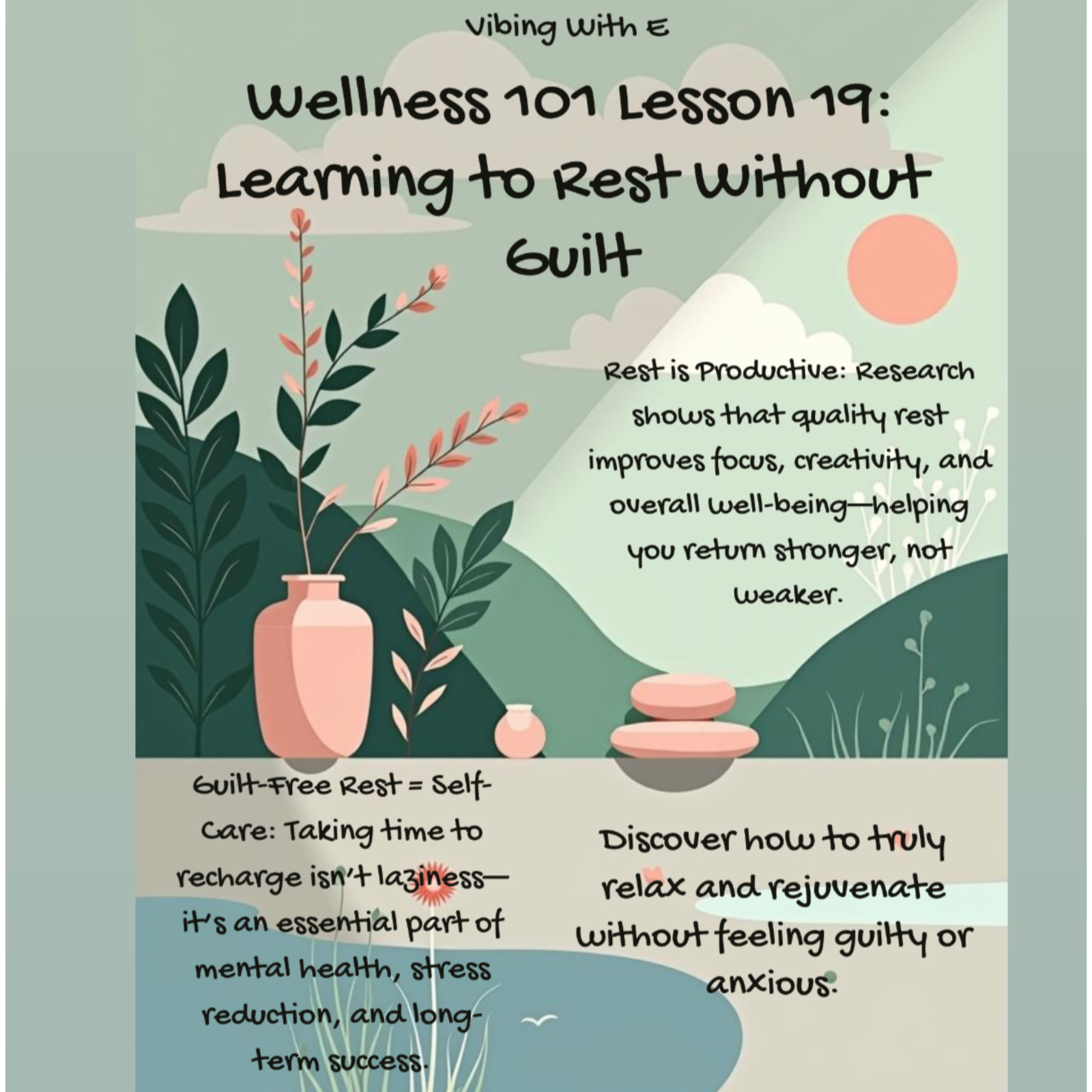 Wellness 101 Lesson 19 - Learning to Rest Without Guilt