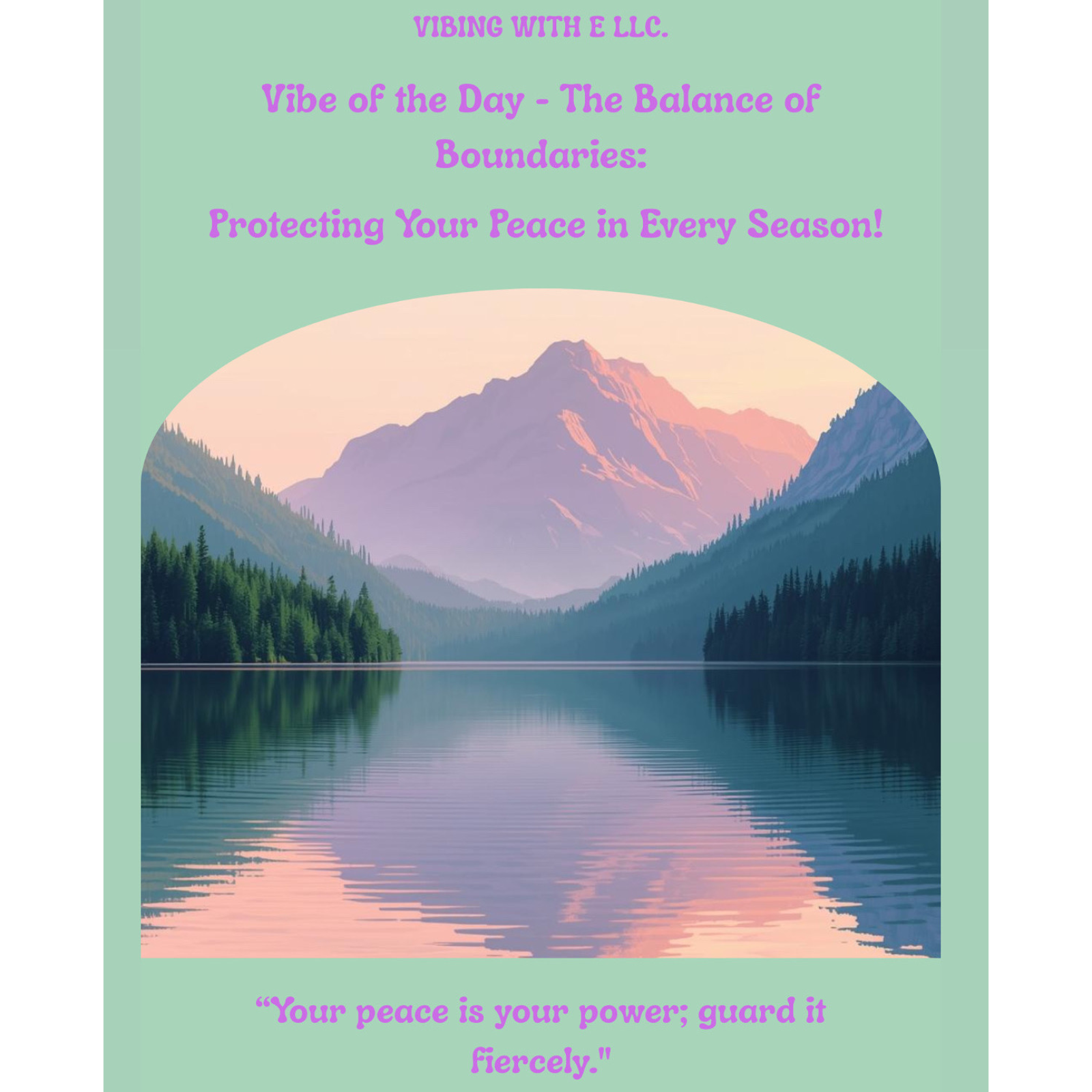 Vibe of the Day - The Balance of Boundaries: Protecting Your Peace in Every Season