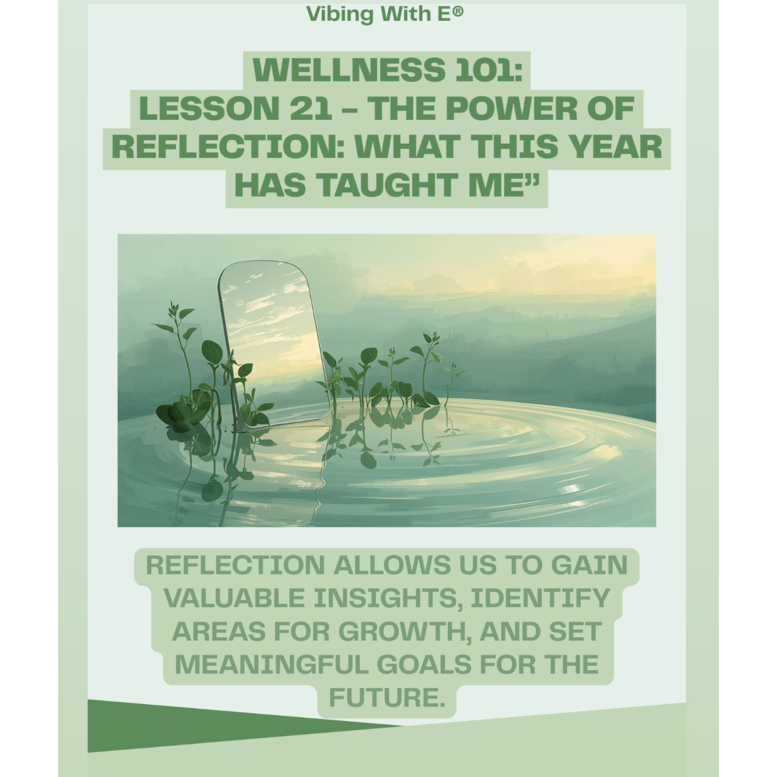 Wellness 101 Lesson 21 - The Power of Reflection: What This Year Has Taught Me