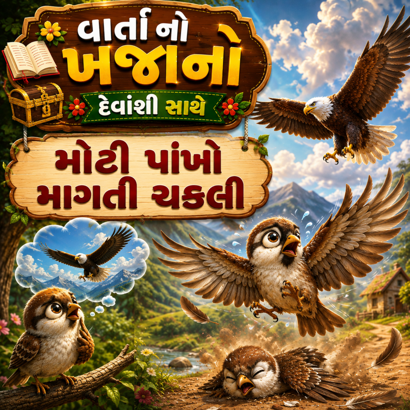 મોટી પાંખો માંગતી ચકલી - The Sparrow Who Wanted Bigger Wings episode artwork
