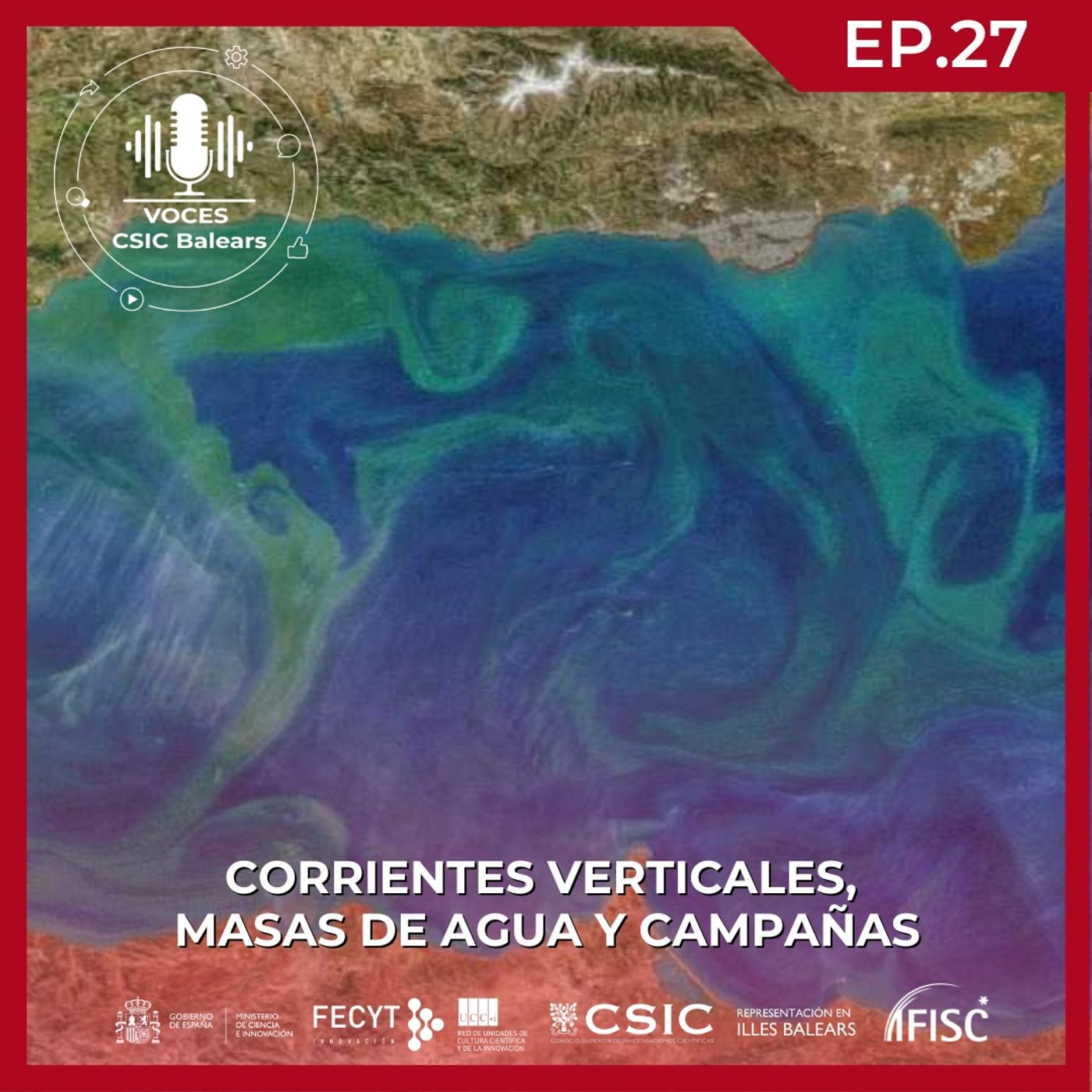 Corrientes verticales, masas de agua y campaña #27