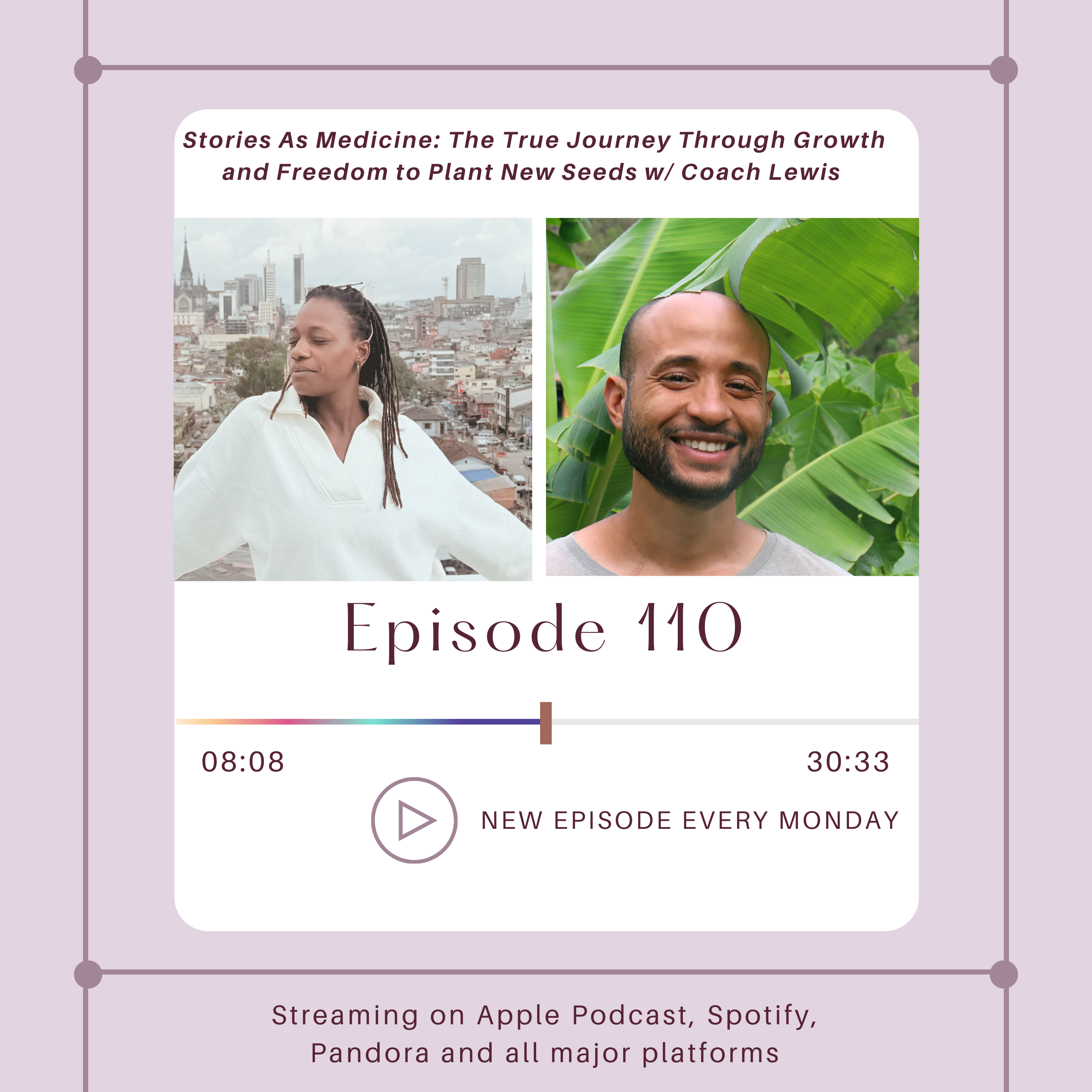 Stories As Medicine: The True Journey Through Growth and Freedom to Plant New Seeds w/ Coach Lewis episode artwork