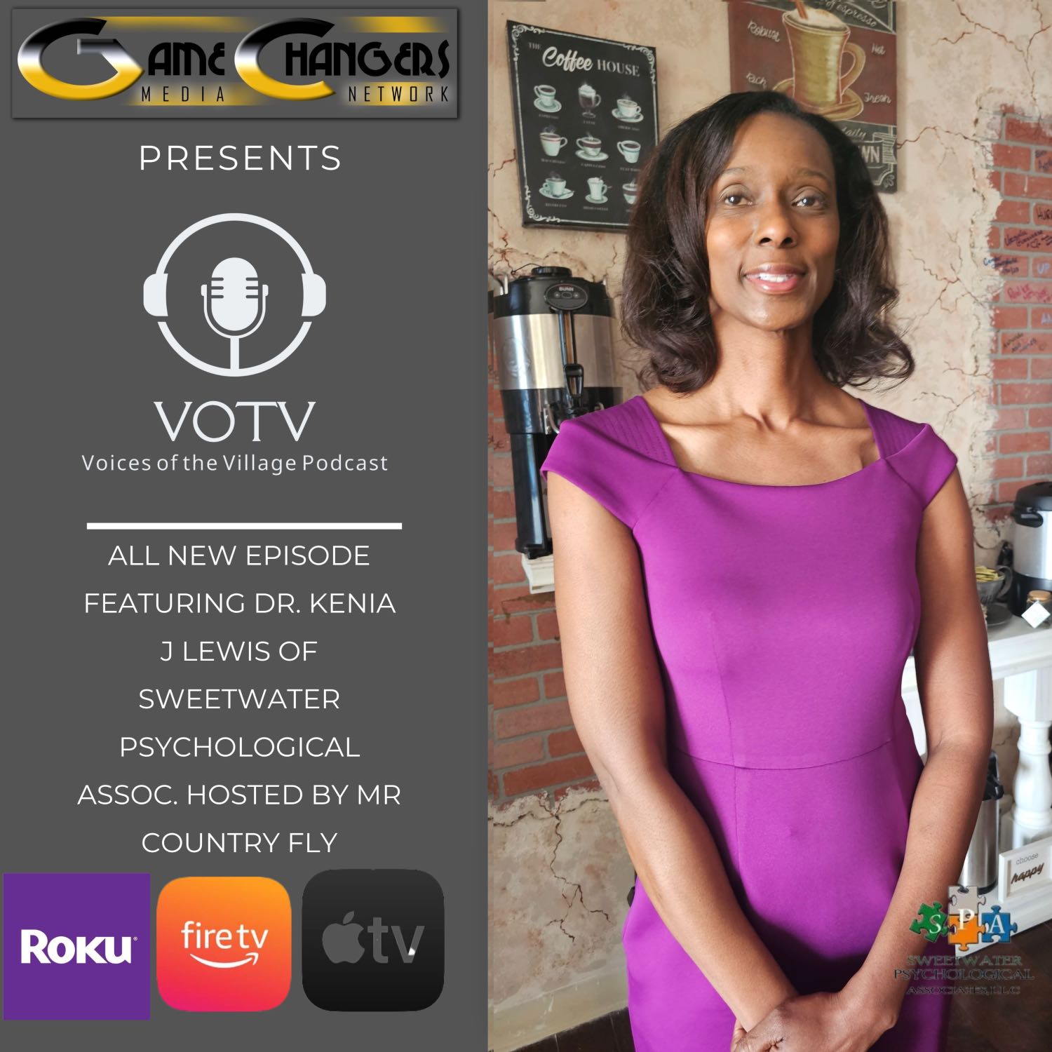 Voices Of The Village Podcast featuring Dr. Kenia J Lewis- The Face of Mental Health Today  episode artwork