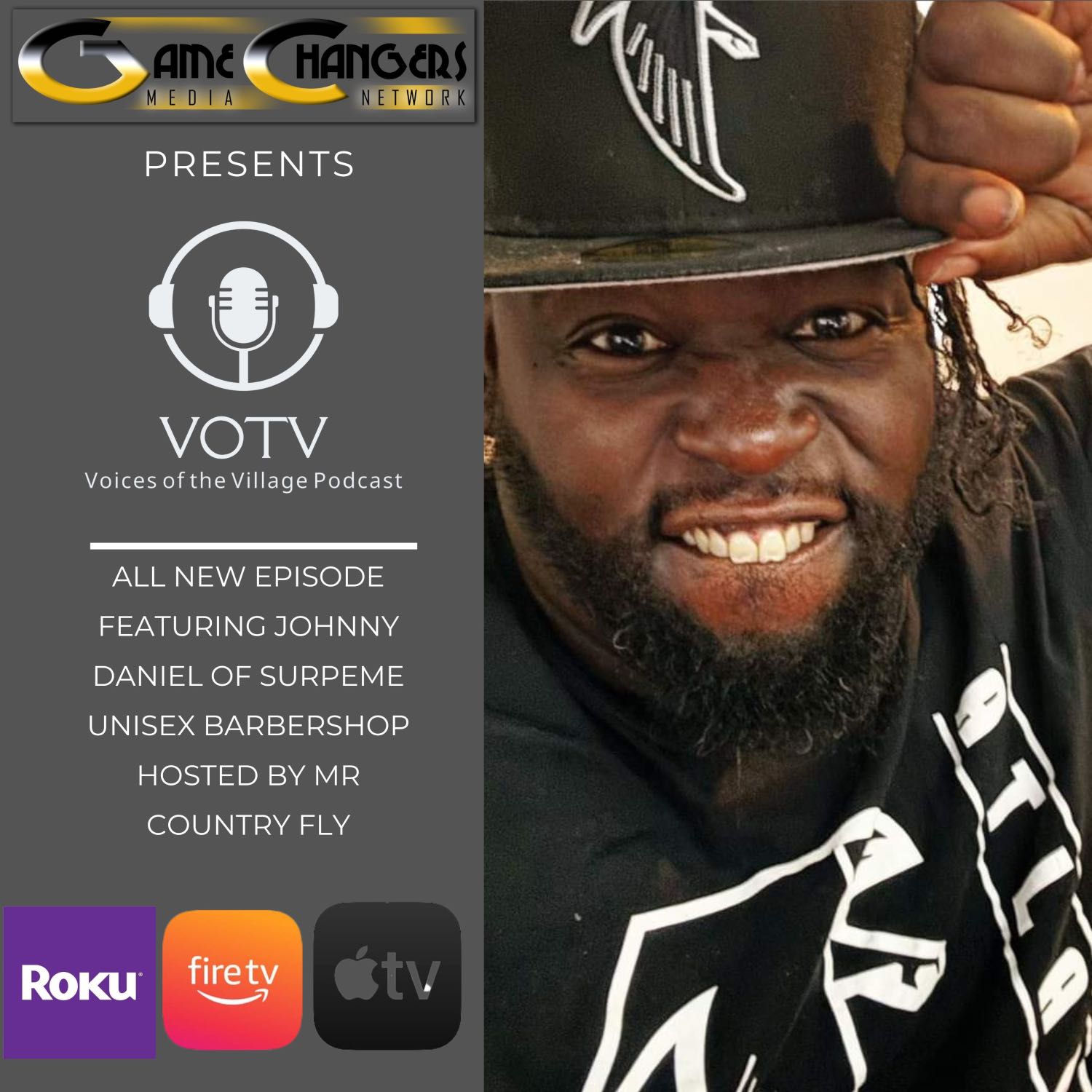 Voices of The Village Podcast featuring Johnny Daniel of Supremes Barbershop Henry County episode artwork