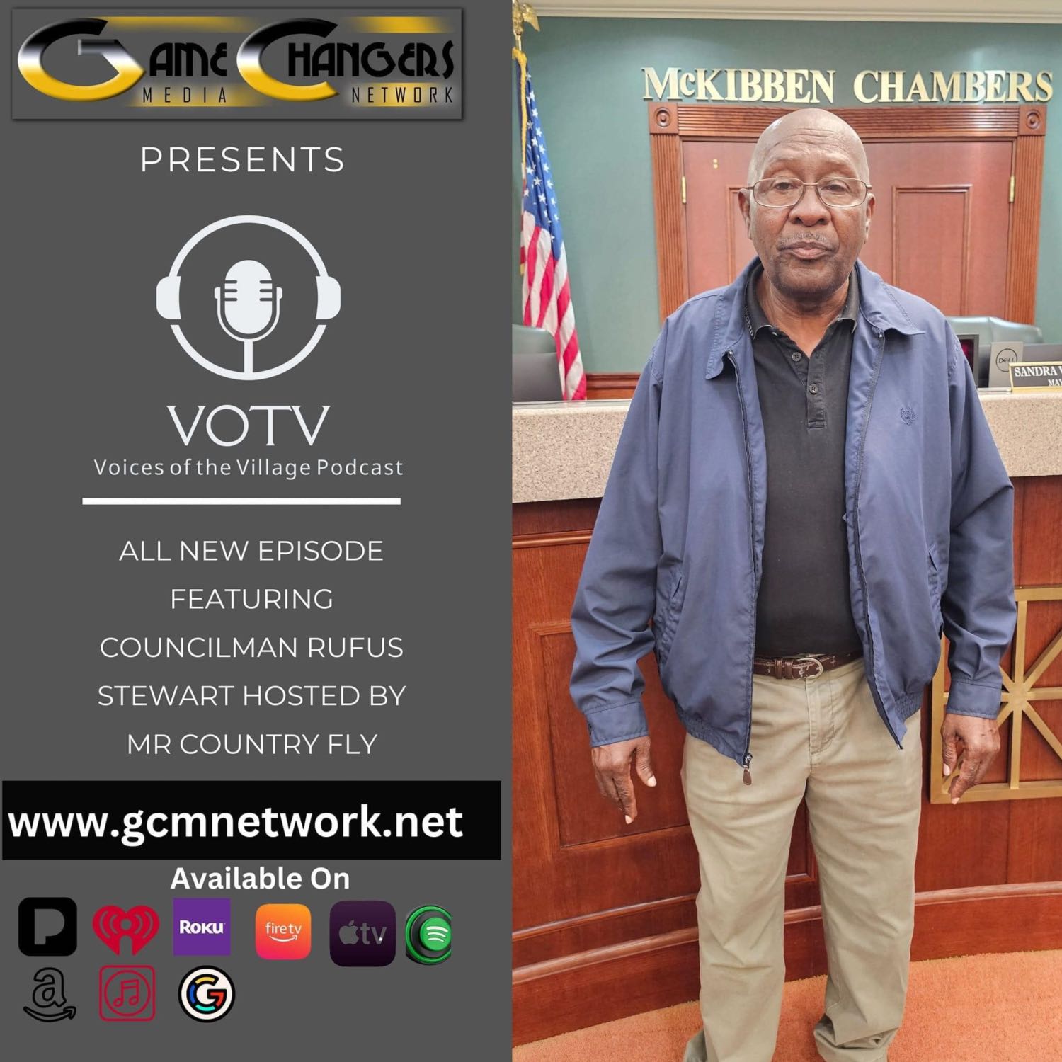 Voices of the Village Podcast featuring Councilman Rufus Stewart on Celebrating 200 Years City of McDonough episode artwork