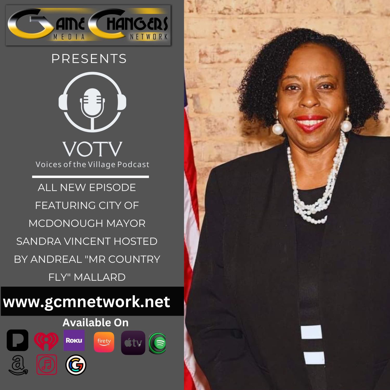 Voices of The Village Podcast featuring Mayor Sandra Vincent- Reflection Forward City of McDonough Celebrating 200 Years episode artwork