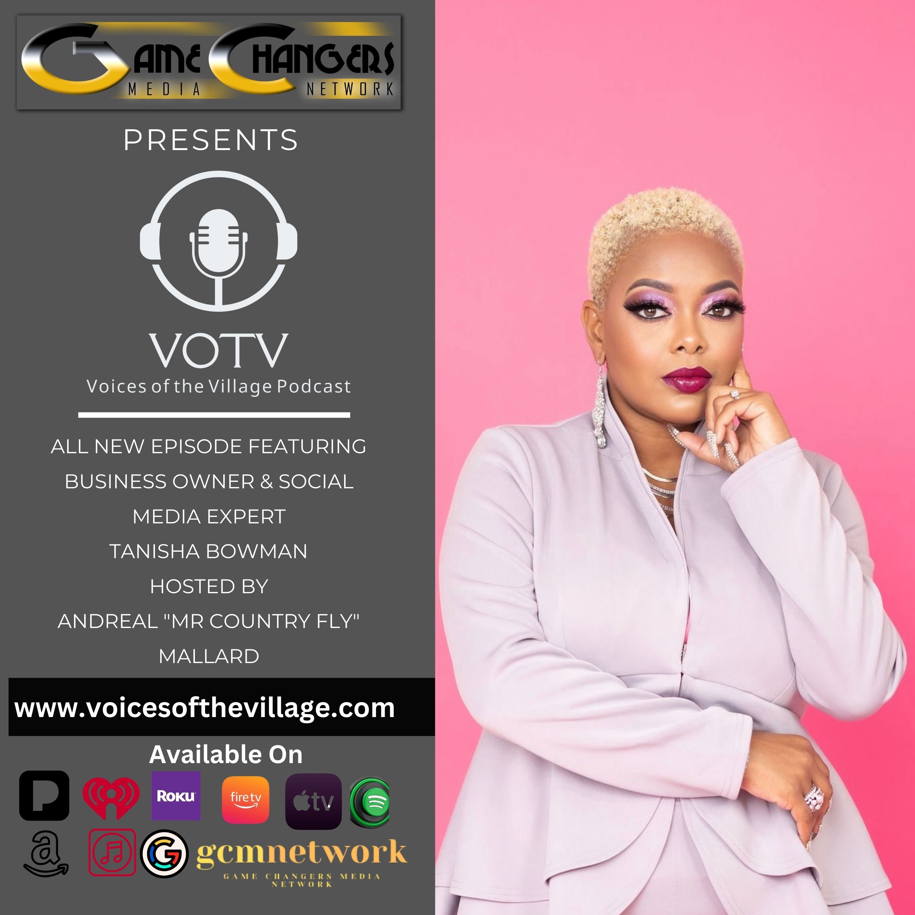 Voices of The Village Podcast featuring Tanisha Bowman of BrokeCan- Balancing Entrepreneurship, Ministry, Mission & Family episode artwork