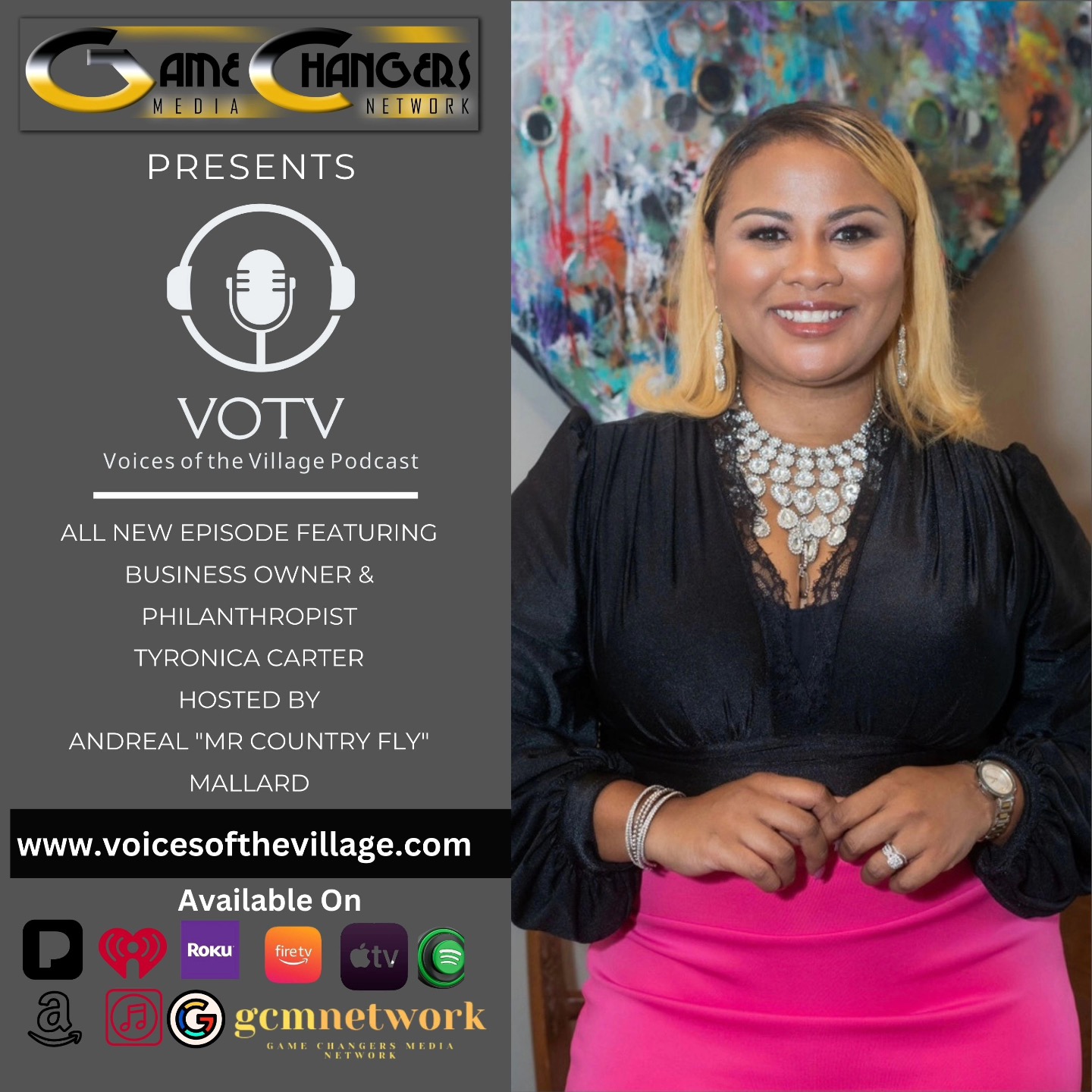 Voices Of The Village Podcast featuring Tyronica S. Carter - Helping Entrepreneurs Become 6 Figure Earners, The Challenges of Being A Woman In Business & Being A Educator In The Classroom episode artwork