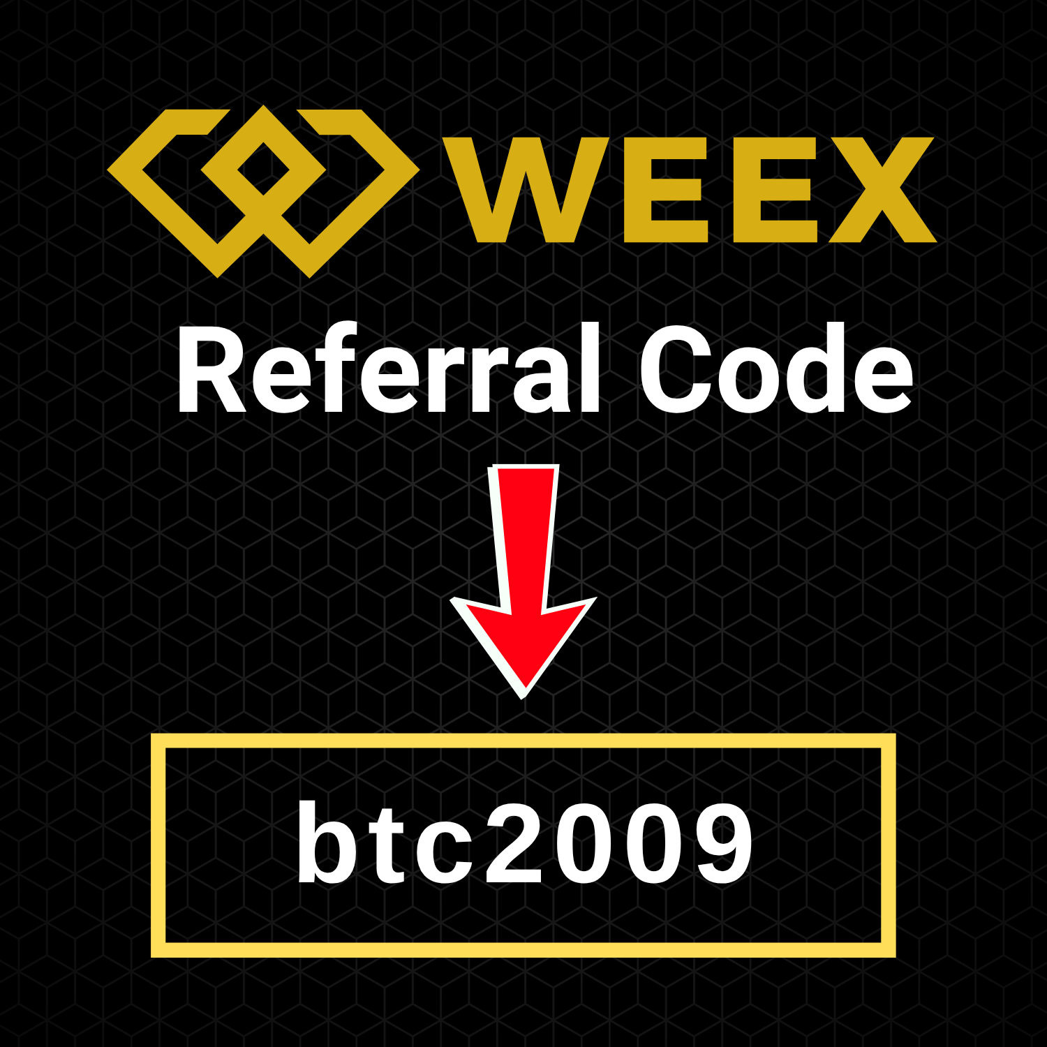 WEEX Referral Code: "btc2009"