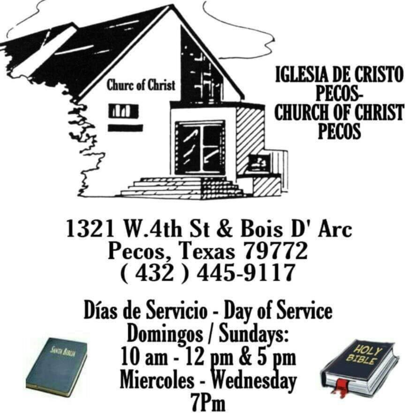 Welcome to Pecos Church of Christ - Bienvenidos a La Iglesia de Cristo Pecos