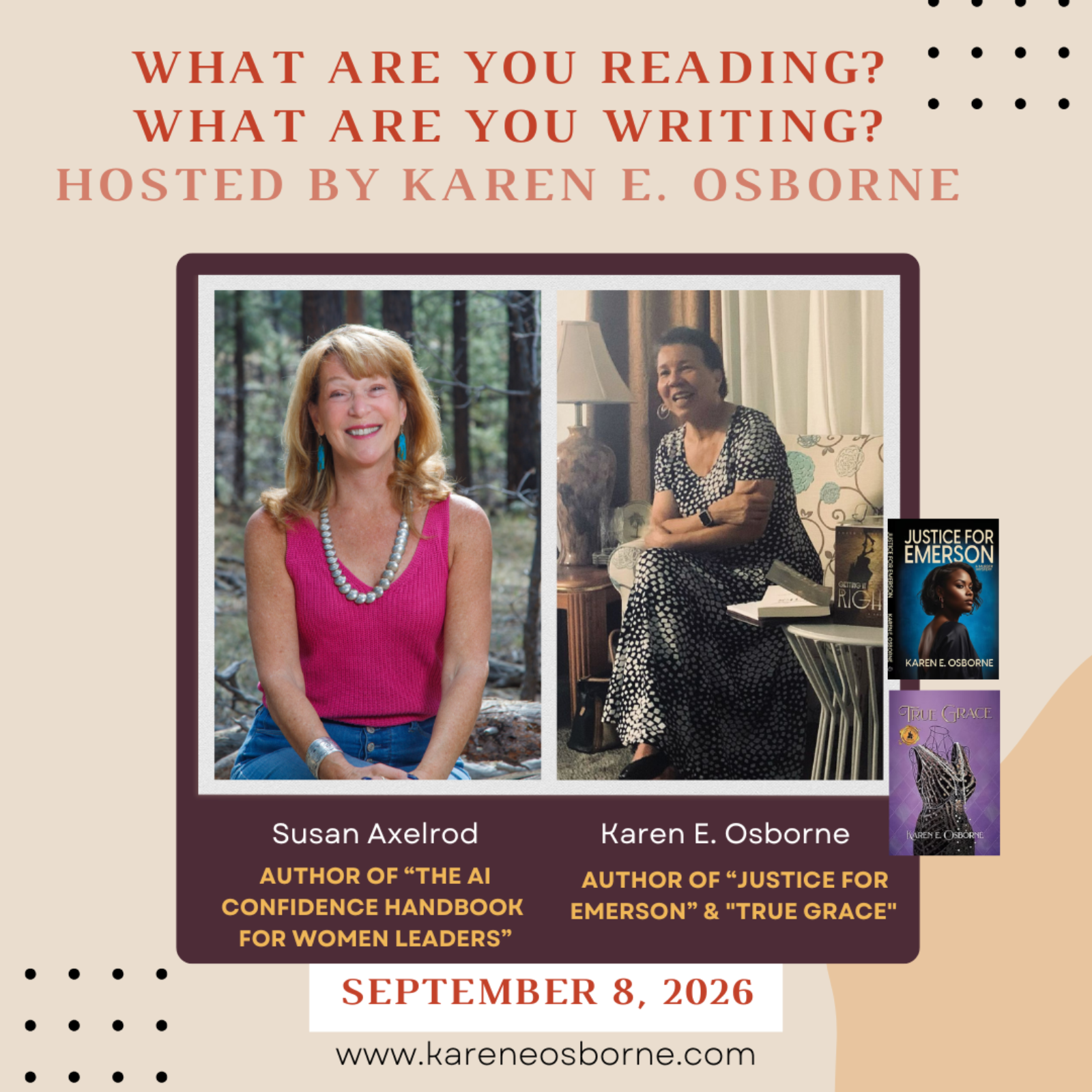 What are You Reading? What are You Writing? with Susan Axelrod episode artwork