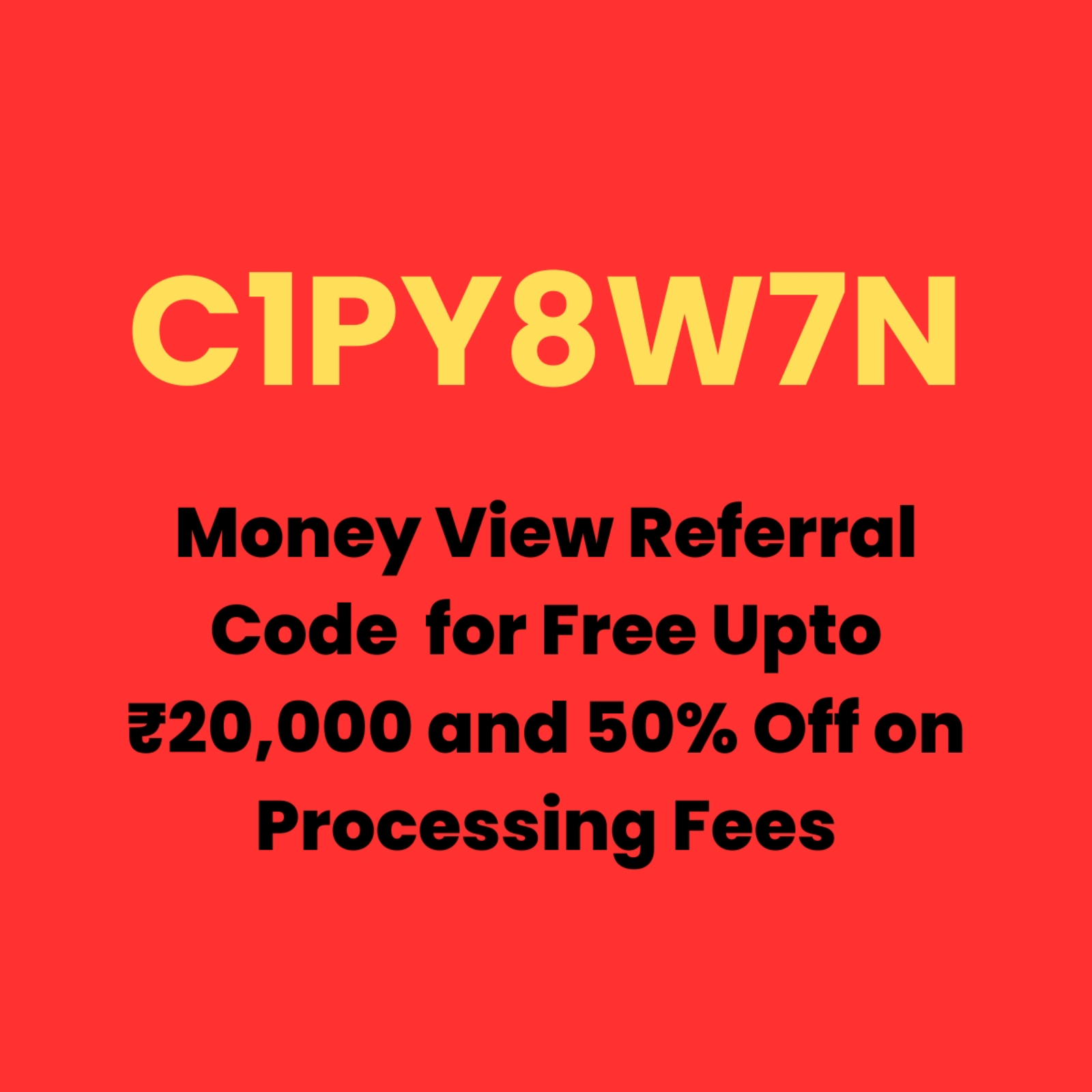 What is Money View Referral Code? "C1PY8W7N" | ₹20,000 Bonus + 50% Off on Fees podcast artwork