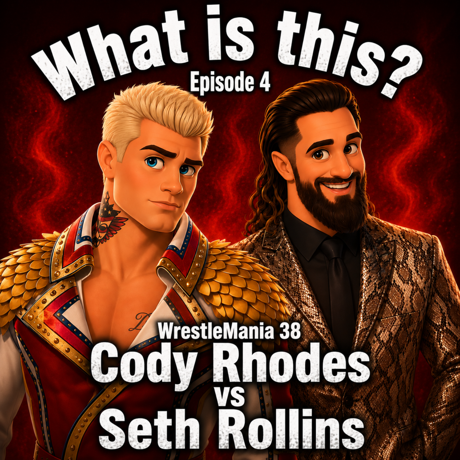 WrestleMania 38 Seth "Freakin" Rollins vs "The American Nightmare" Cody Rhodes episode artwork