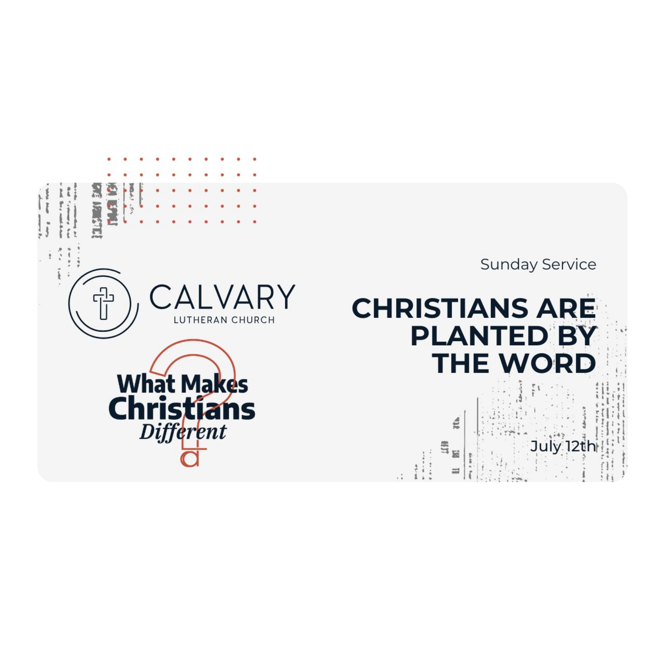 CHRISTIANS ARE PLANTED BY THE WORD (GUEST PASTOR) episode artwork