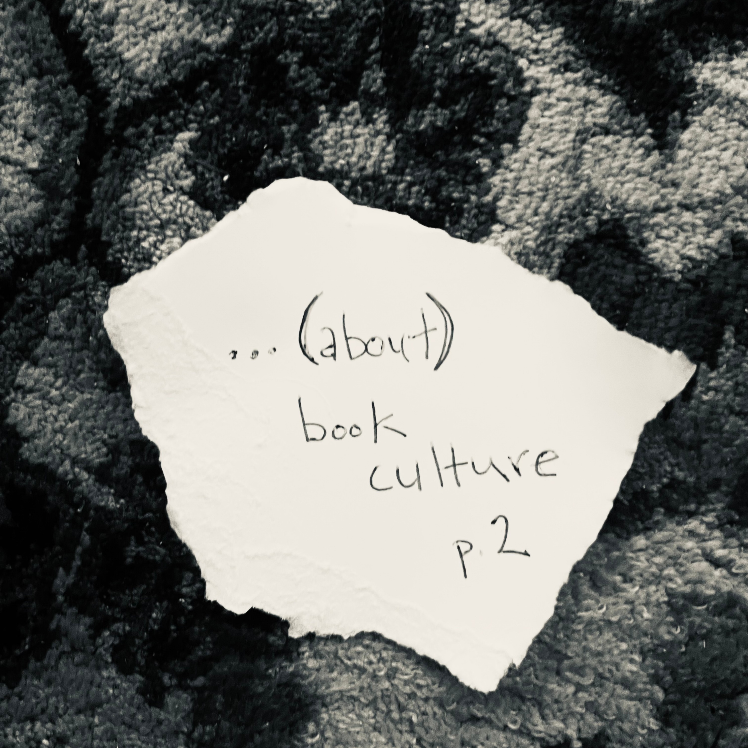 What Was I Saying ... (about) BOOK CULTURE P2