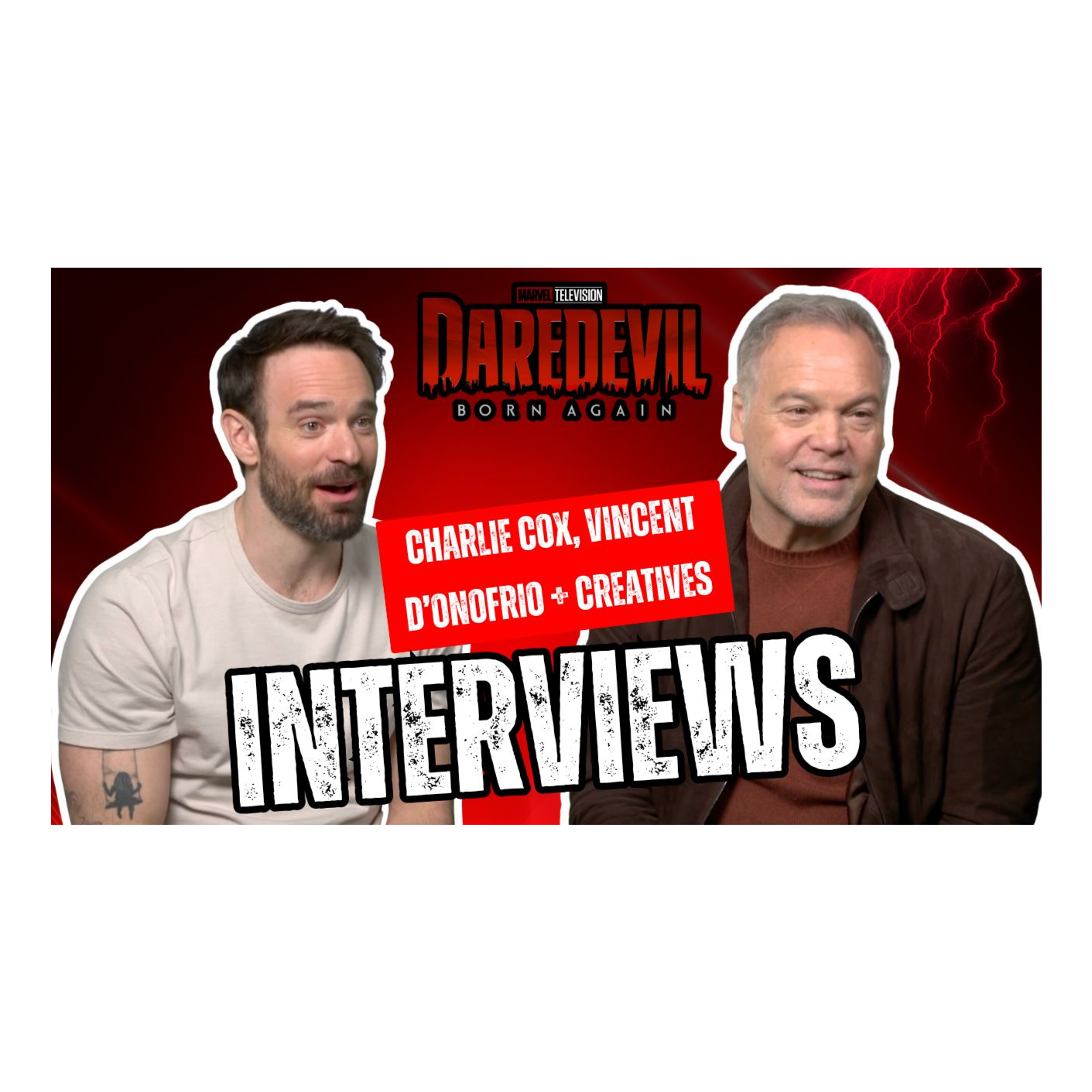 DAREDEVIL: BORN AGAIN Interviews – Does He BREAK His No Kill Rule? Charlie Cox & Vincent D’Onofrio Talk Moral Code, Spiderman